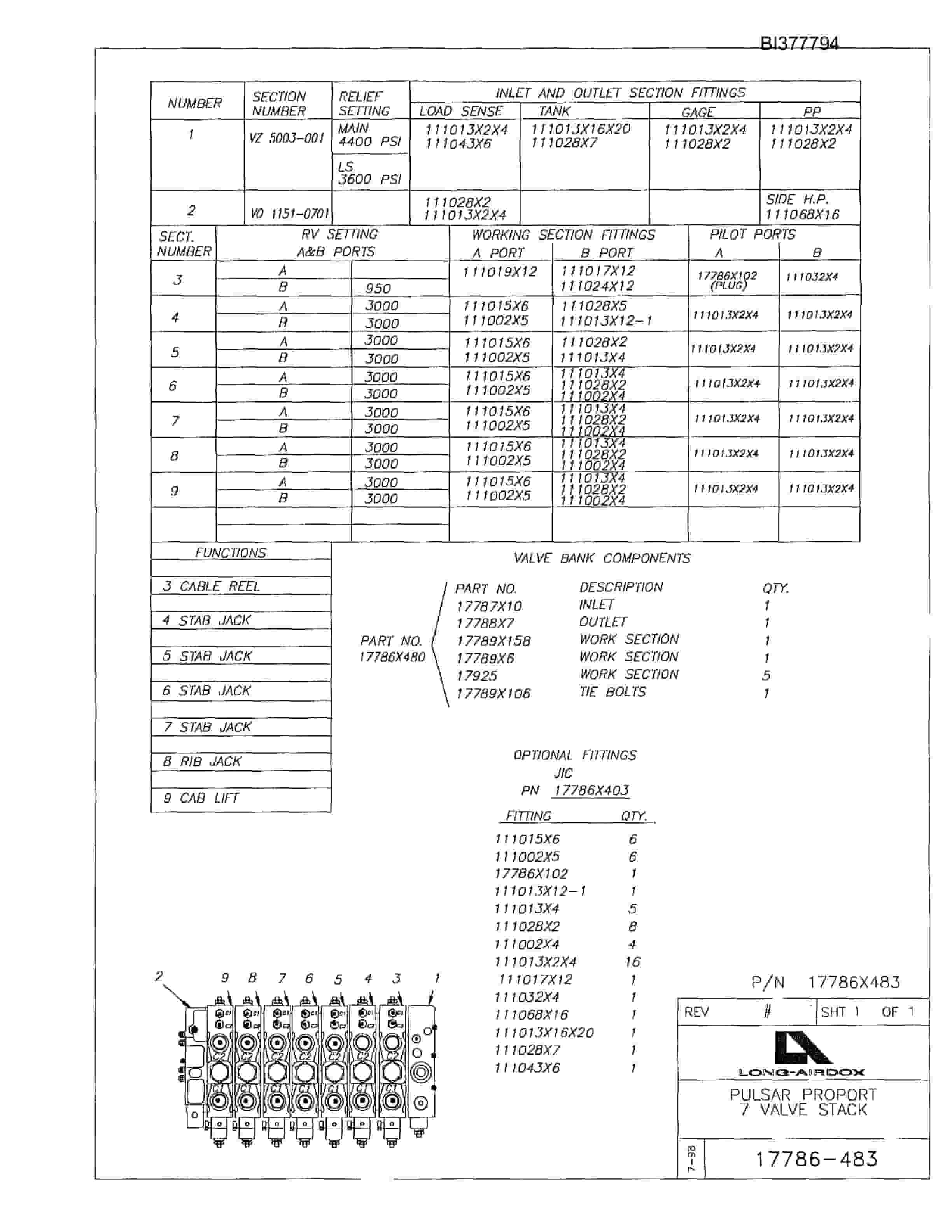 Bucyrus MUTT-60H Parts Catalog BI377794-3