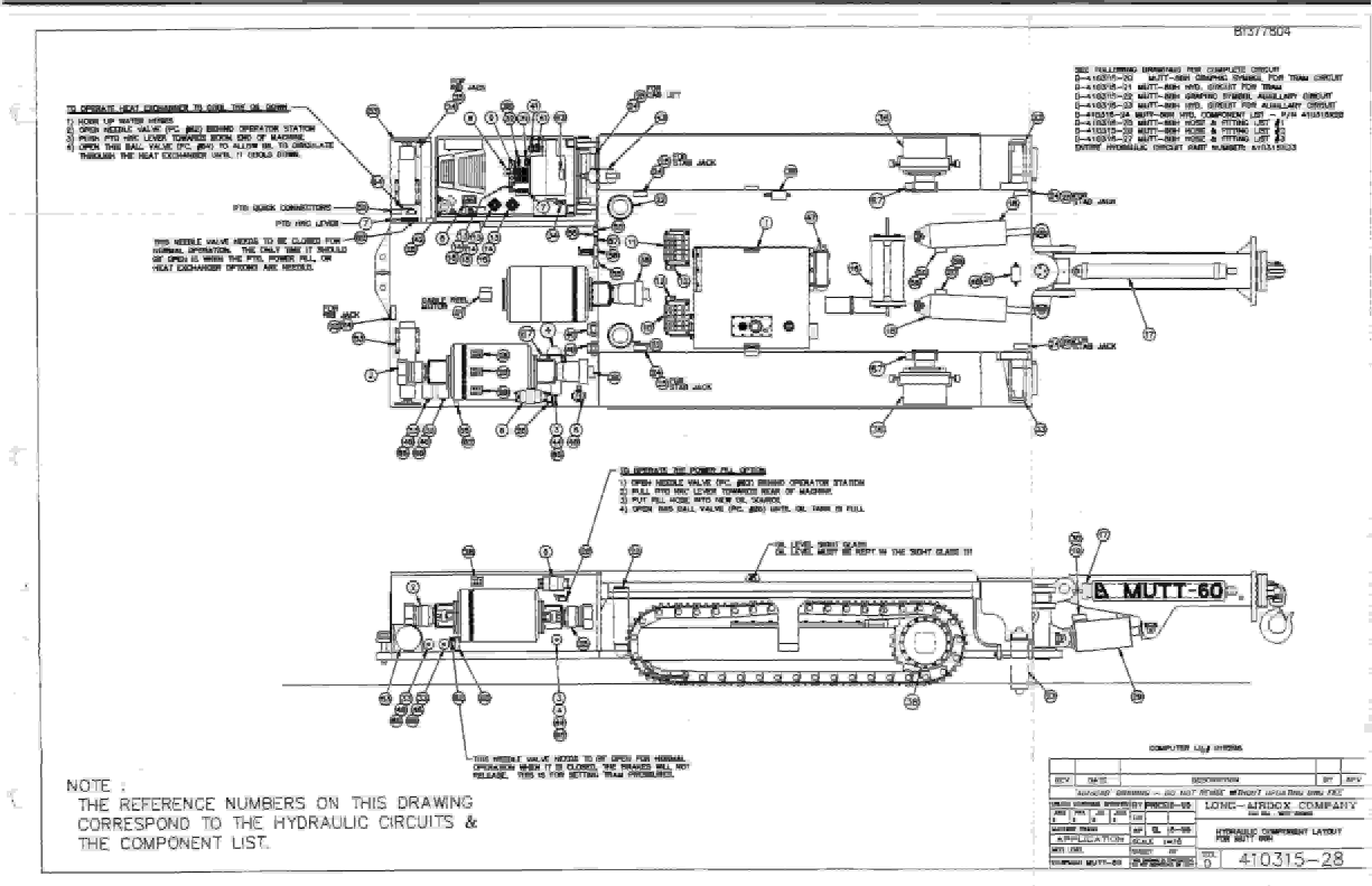 Bucyrus MUTT-60H Parts Catalog BI377804-2