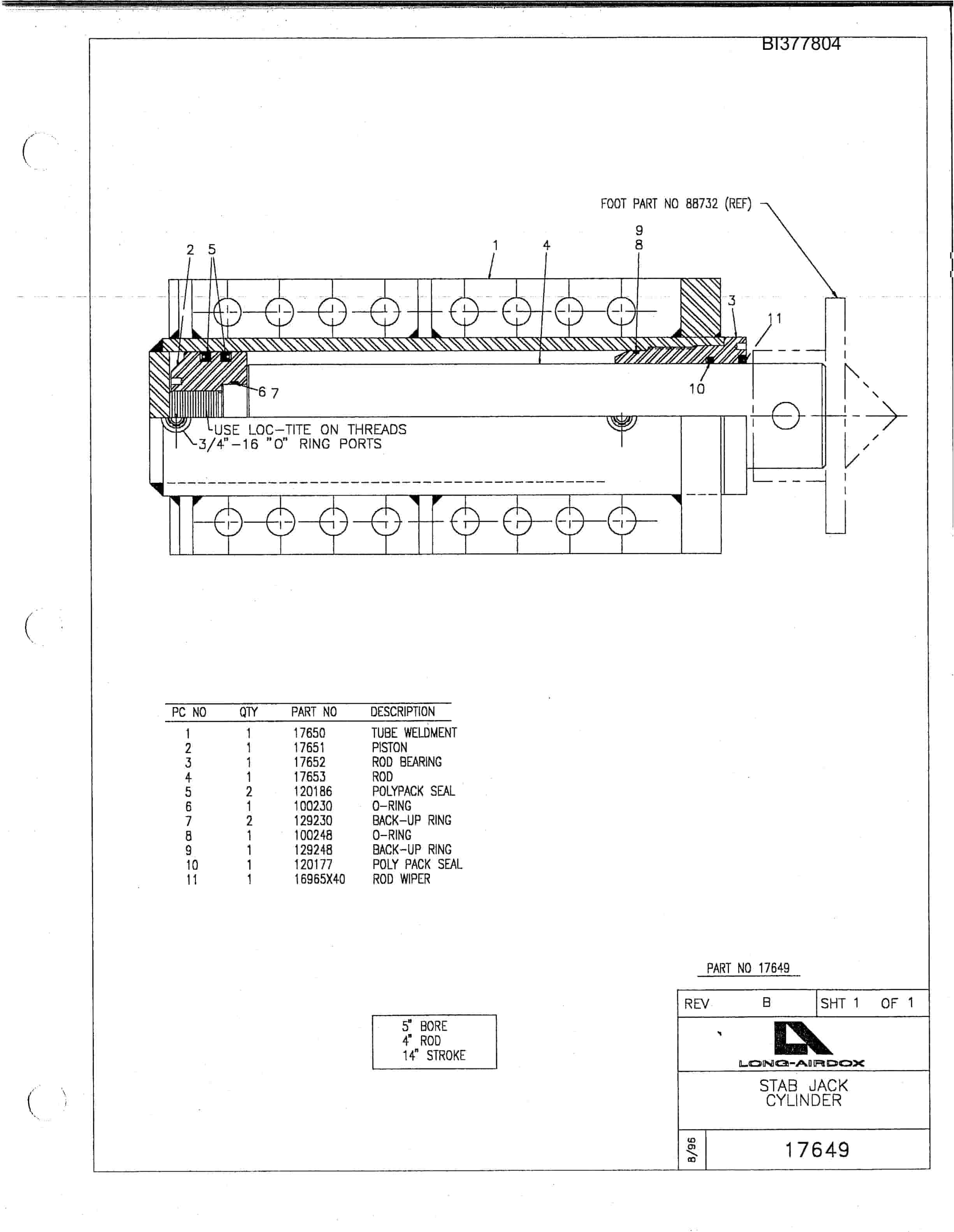 Bucyrus MUTT-60H Parts Catalog BI377804-3