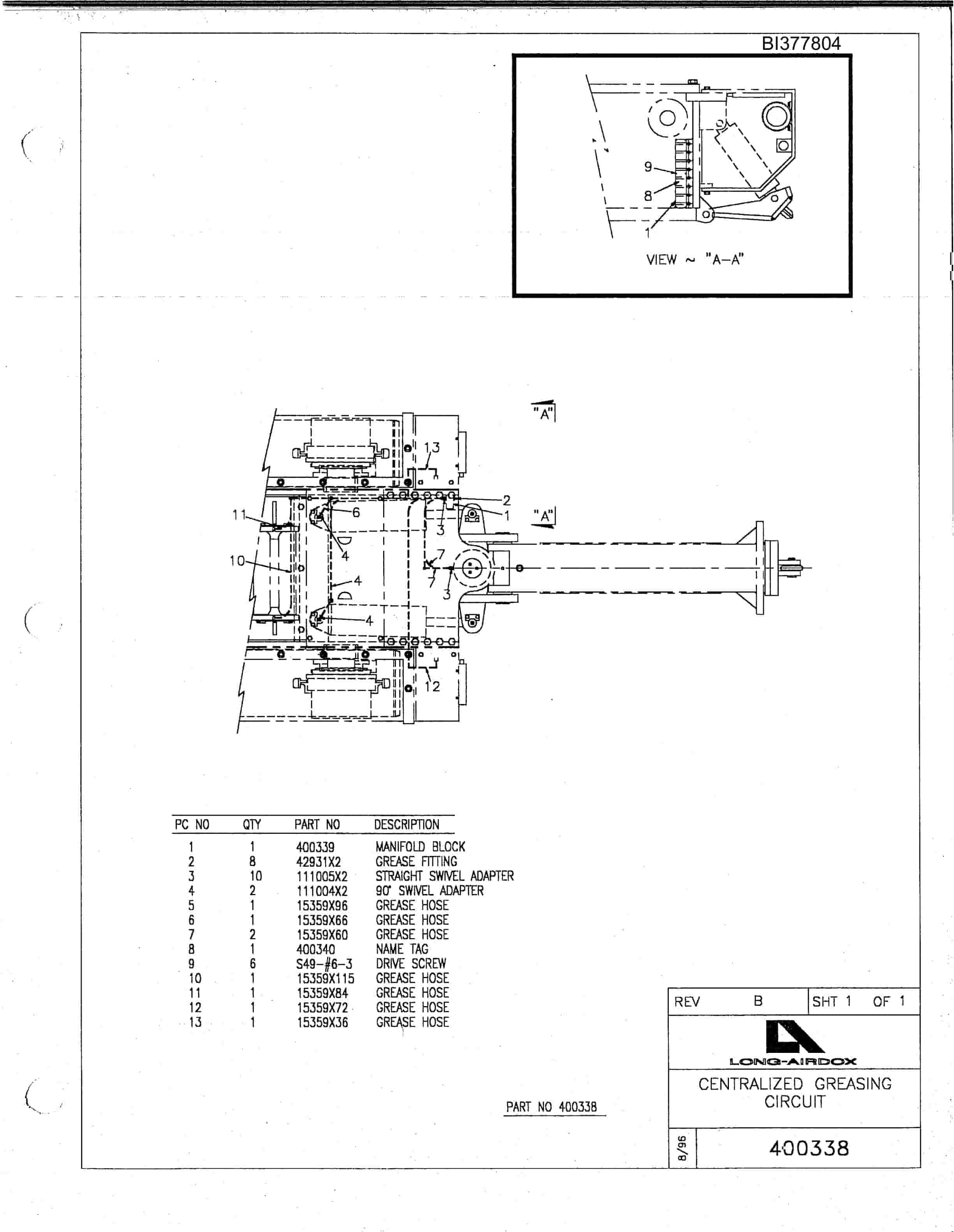 Bucyrus MUTT-60H Parts Catalog BI377804-5