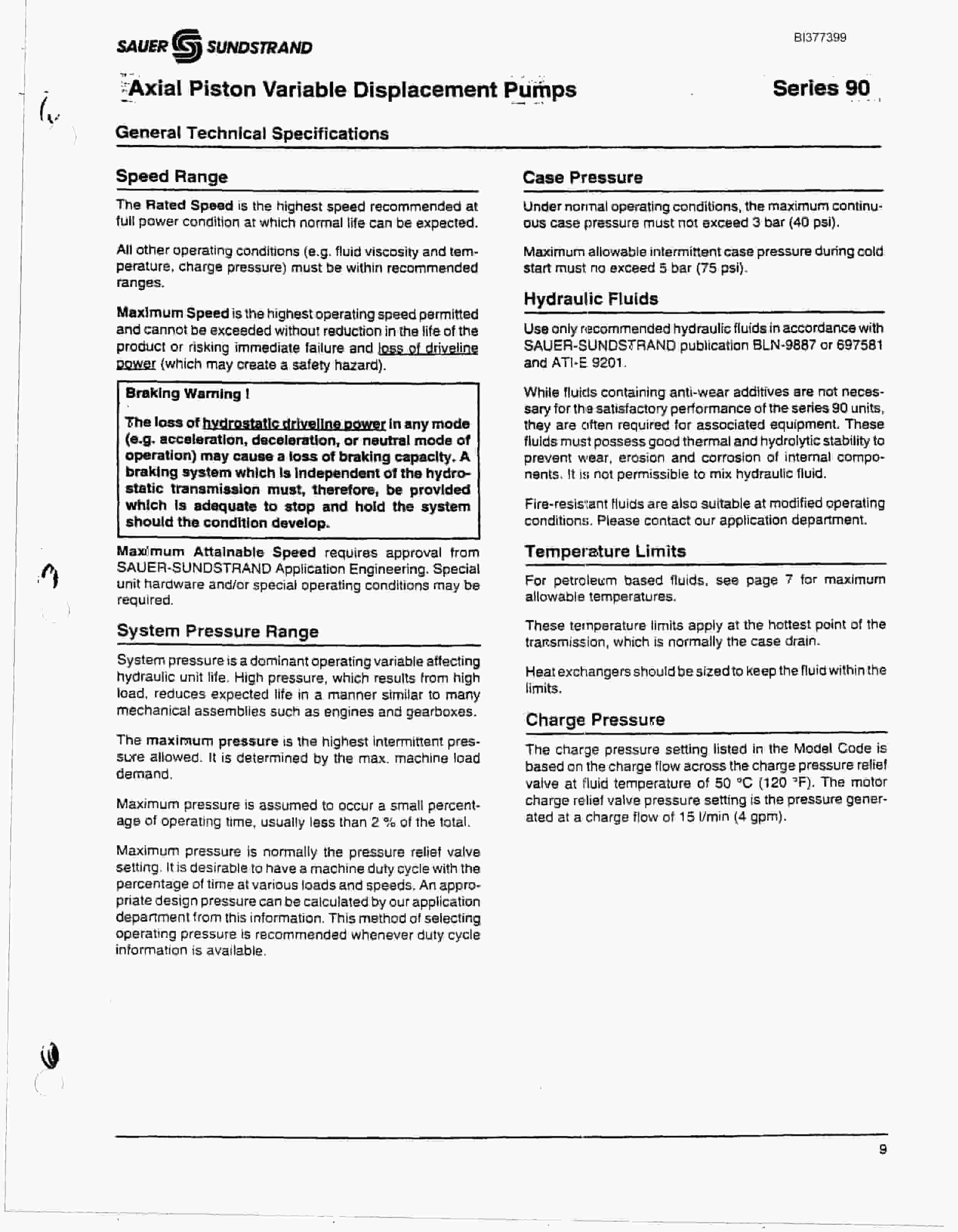 Bucyrus Oxbow Sanborne Creek Technical Manual BI377399-2