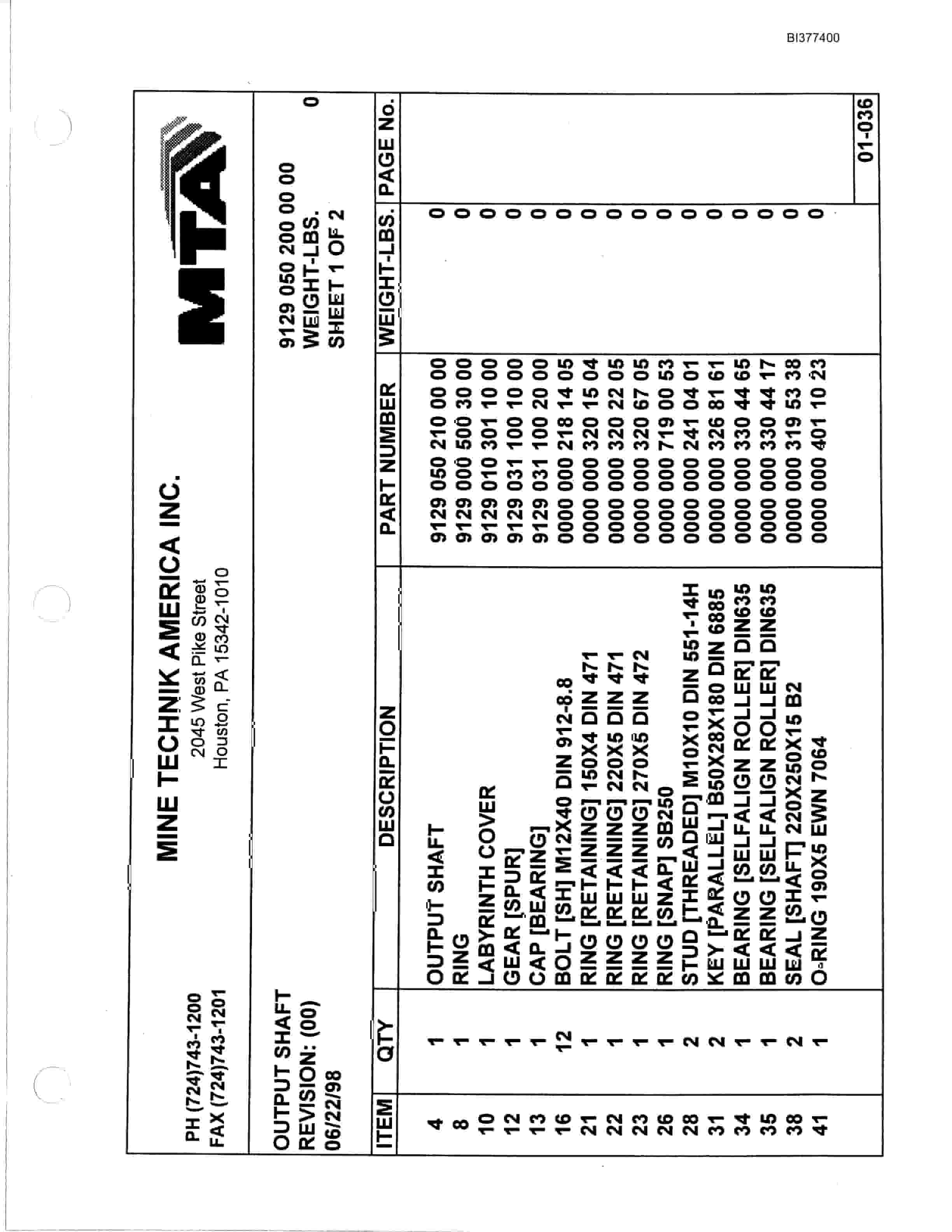 Bucyrus Oxbow Sanborne Creek Technical Manual BI377400 4 Bucyrus Oxbow Sanborne Creek Technical Manual BI377400 - Image 4
