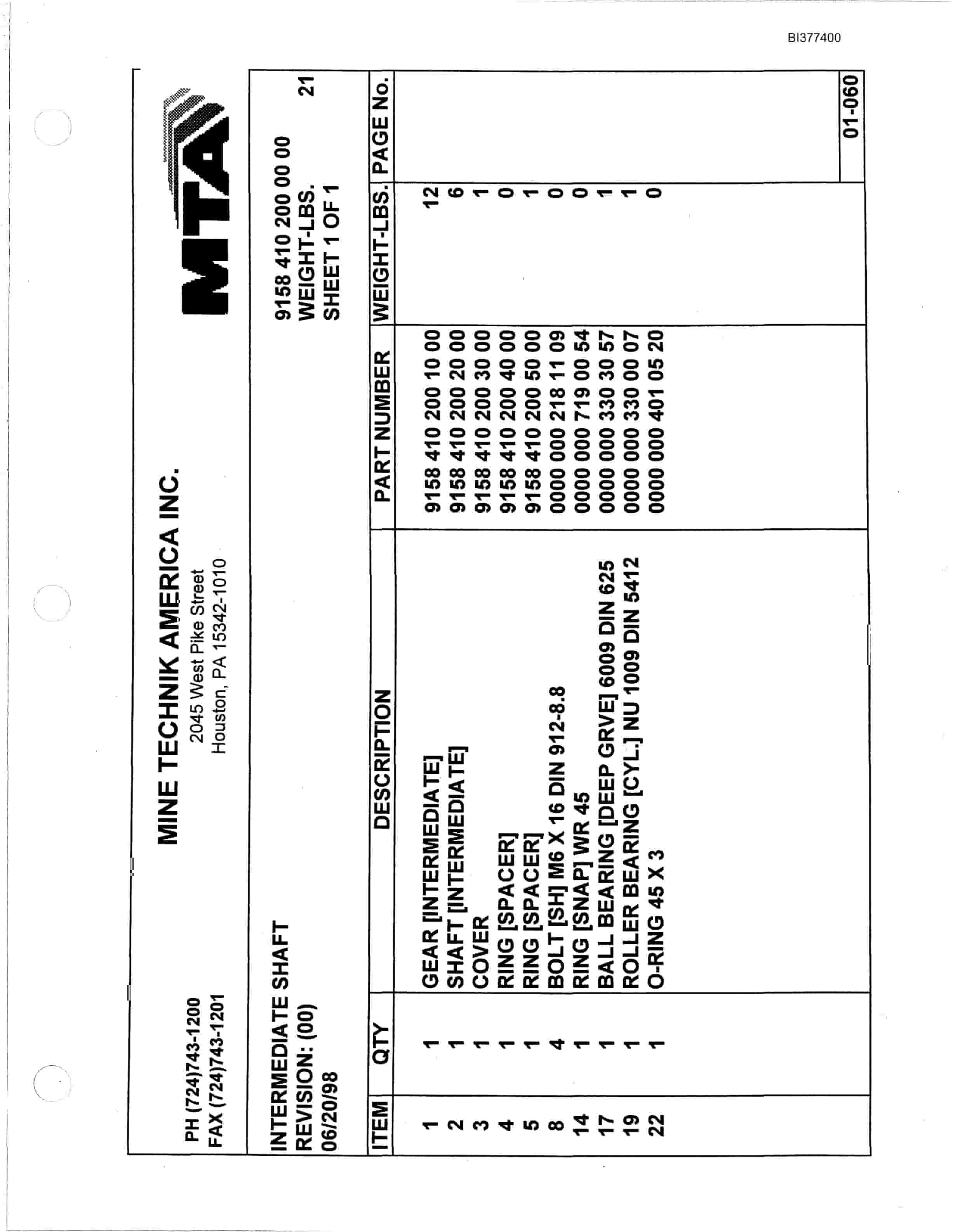 Bucyrus Oxbow Sanborne Creek Technical Manual BI377400 5 Bucyrus Oxbow Sanborne Creek Technical Manual BI377400 - Image 5