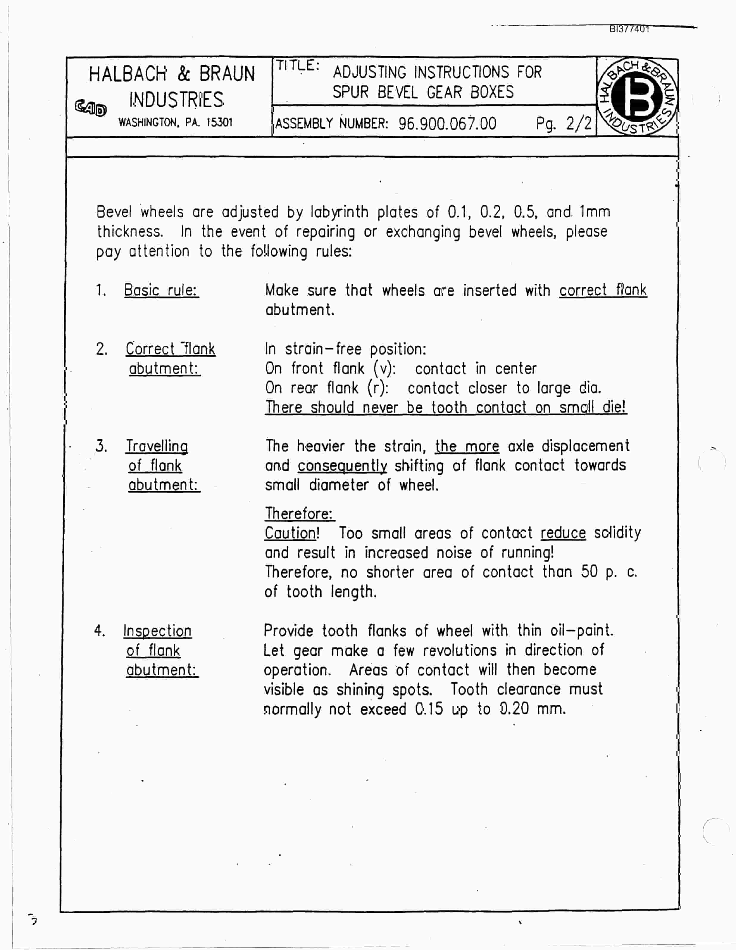 Bucyrus Oxbow Sanborne Creek Technical Manual BI377401-3