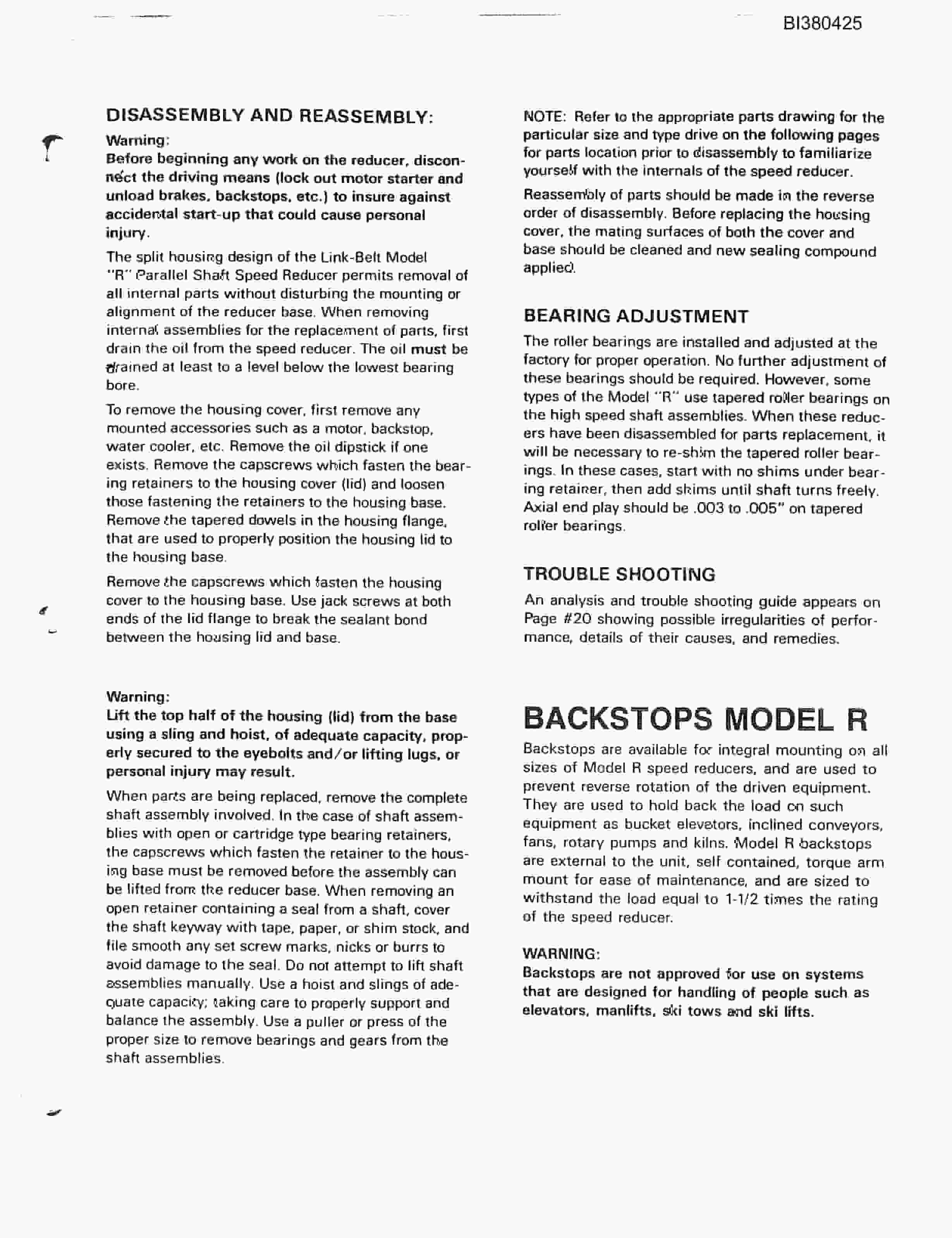 Bucyrus Paramont Coal Parts Catalog BI380425-3
