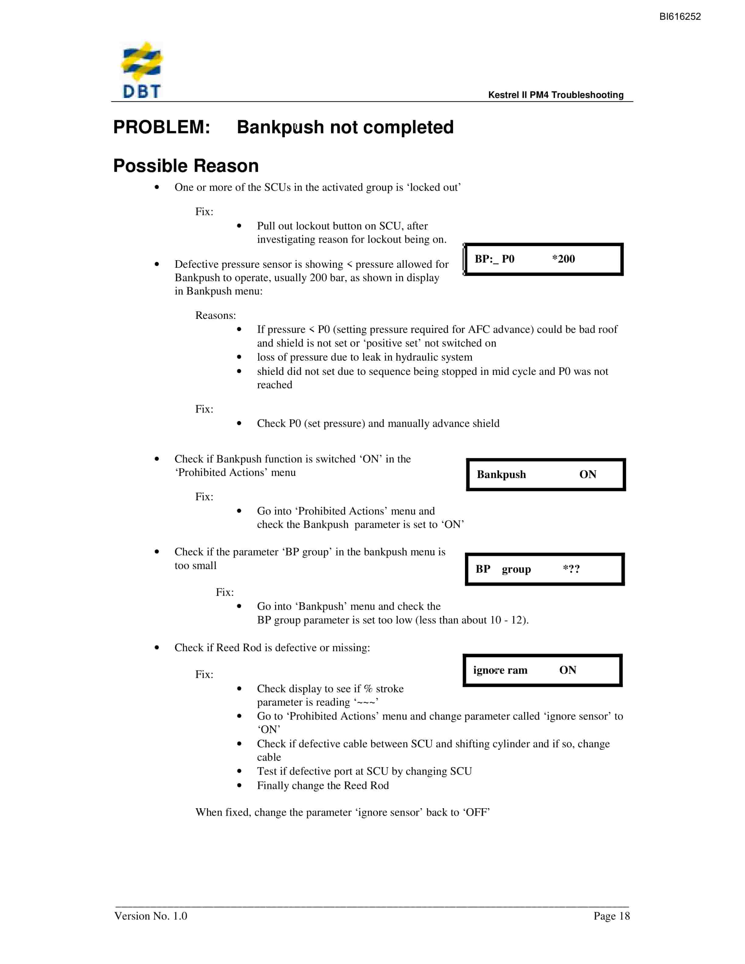 Bucyrus PM4 Troubleshooting Technical Manual BI616252-5