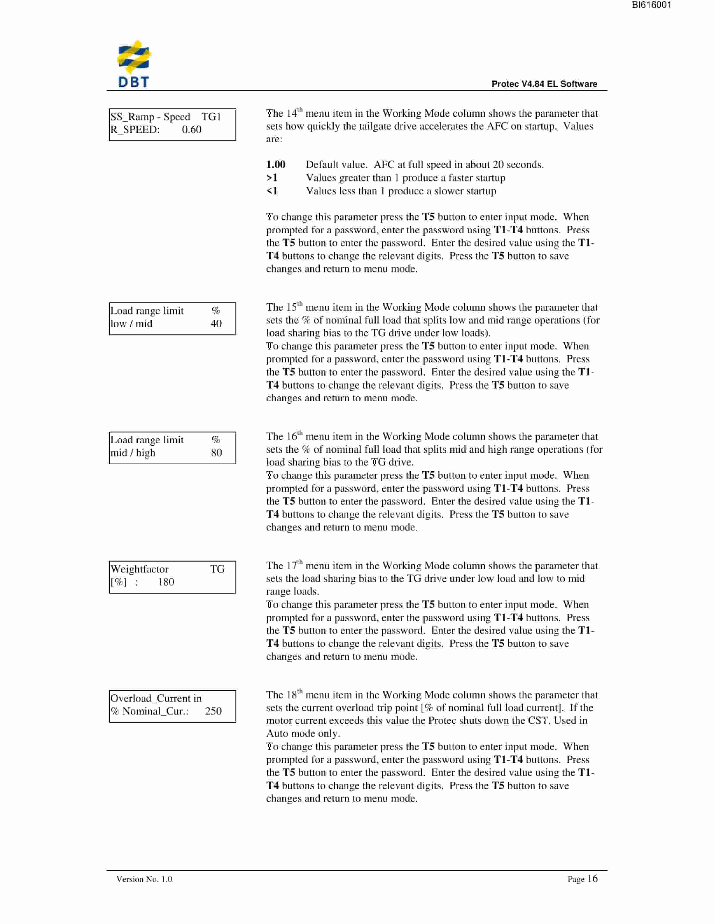 Bucyrus Protec Software V 4.84EL Technical Manual BI616001-5