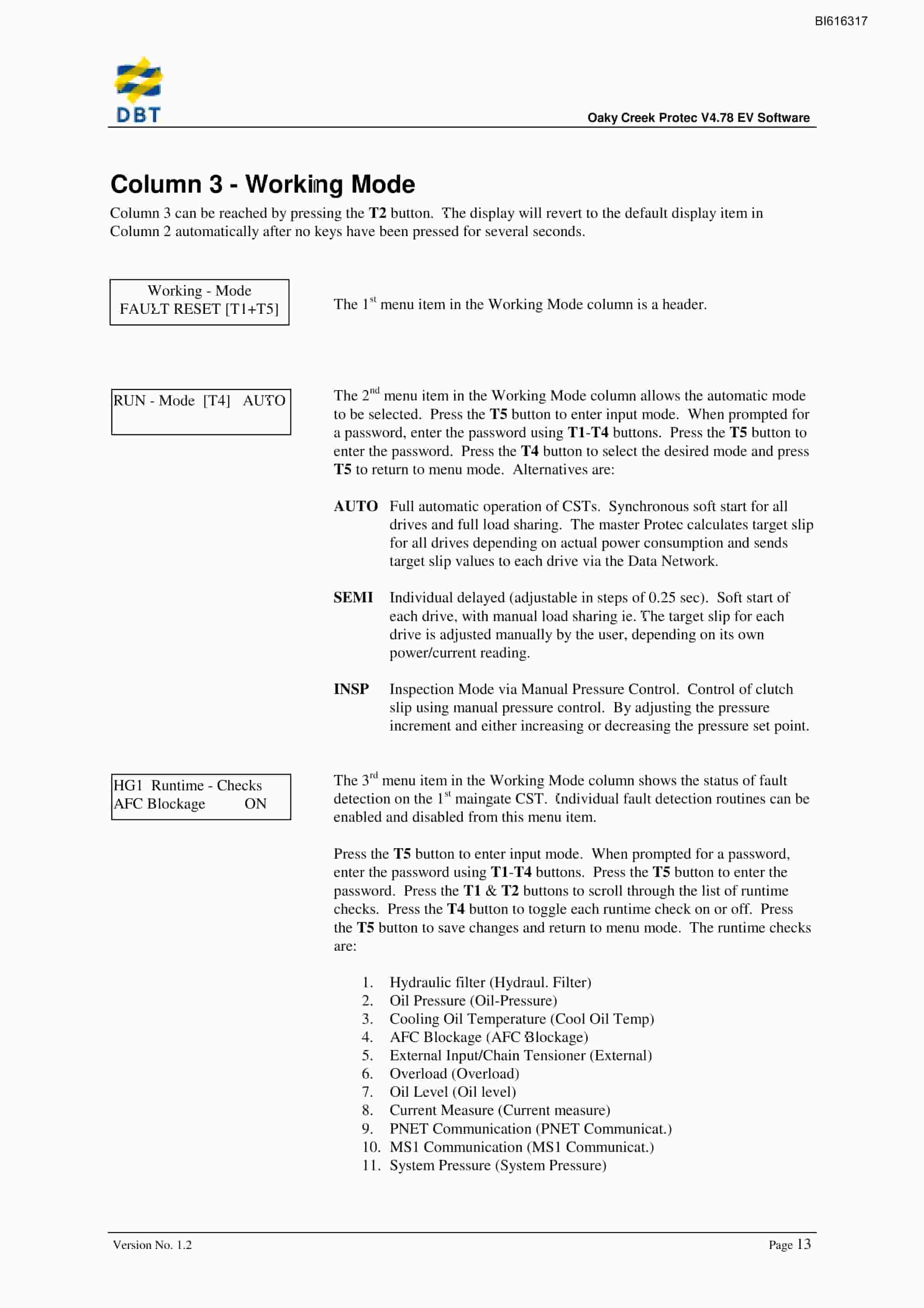 Bucyrus Protec Software V4.78ev Technical Manual BI616317-3