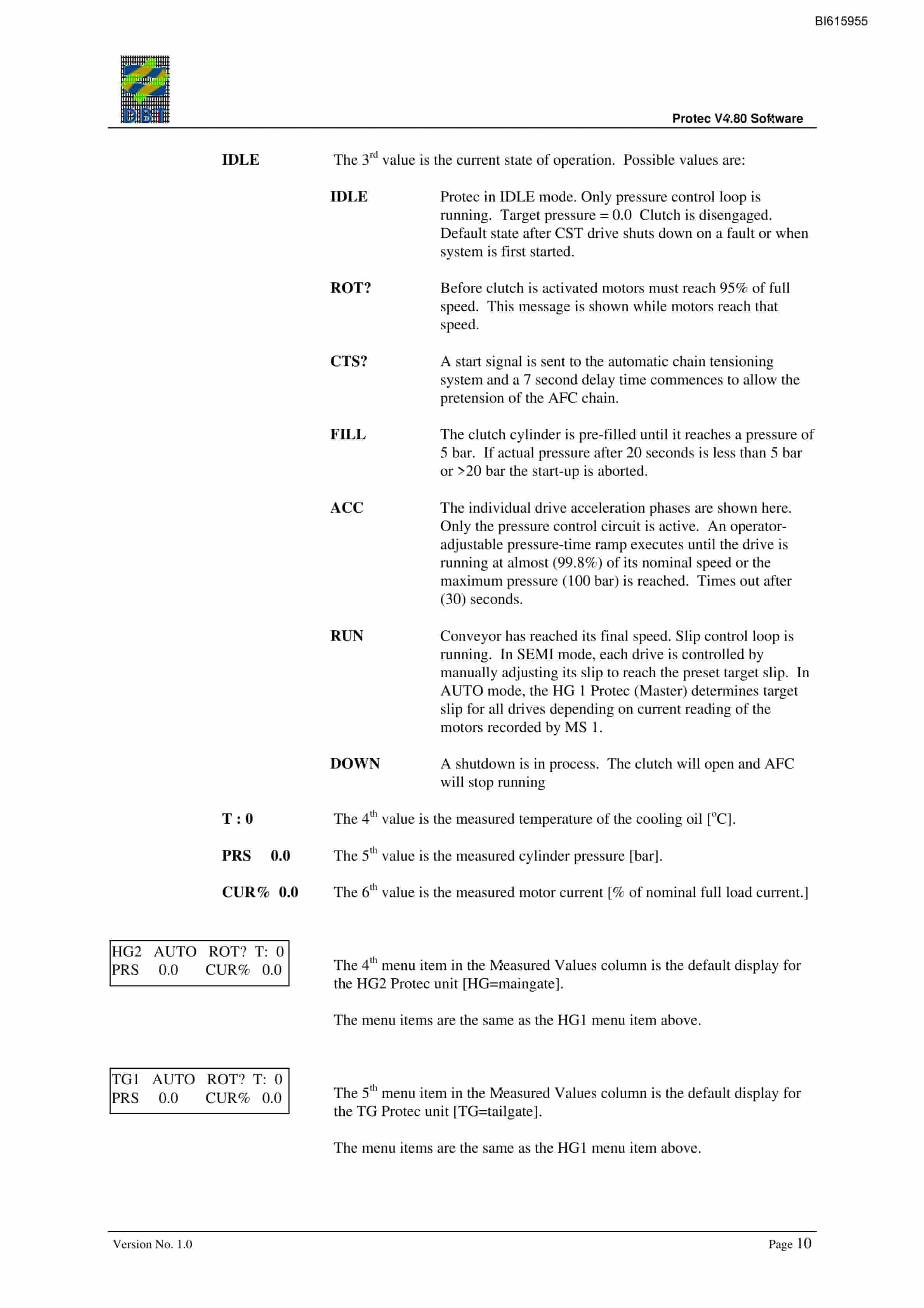 Bucyrus Protec Software V4.80ev Technical Manual BI615955-2