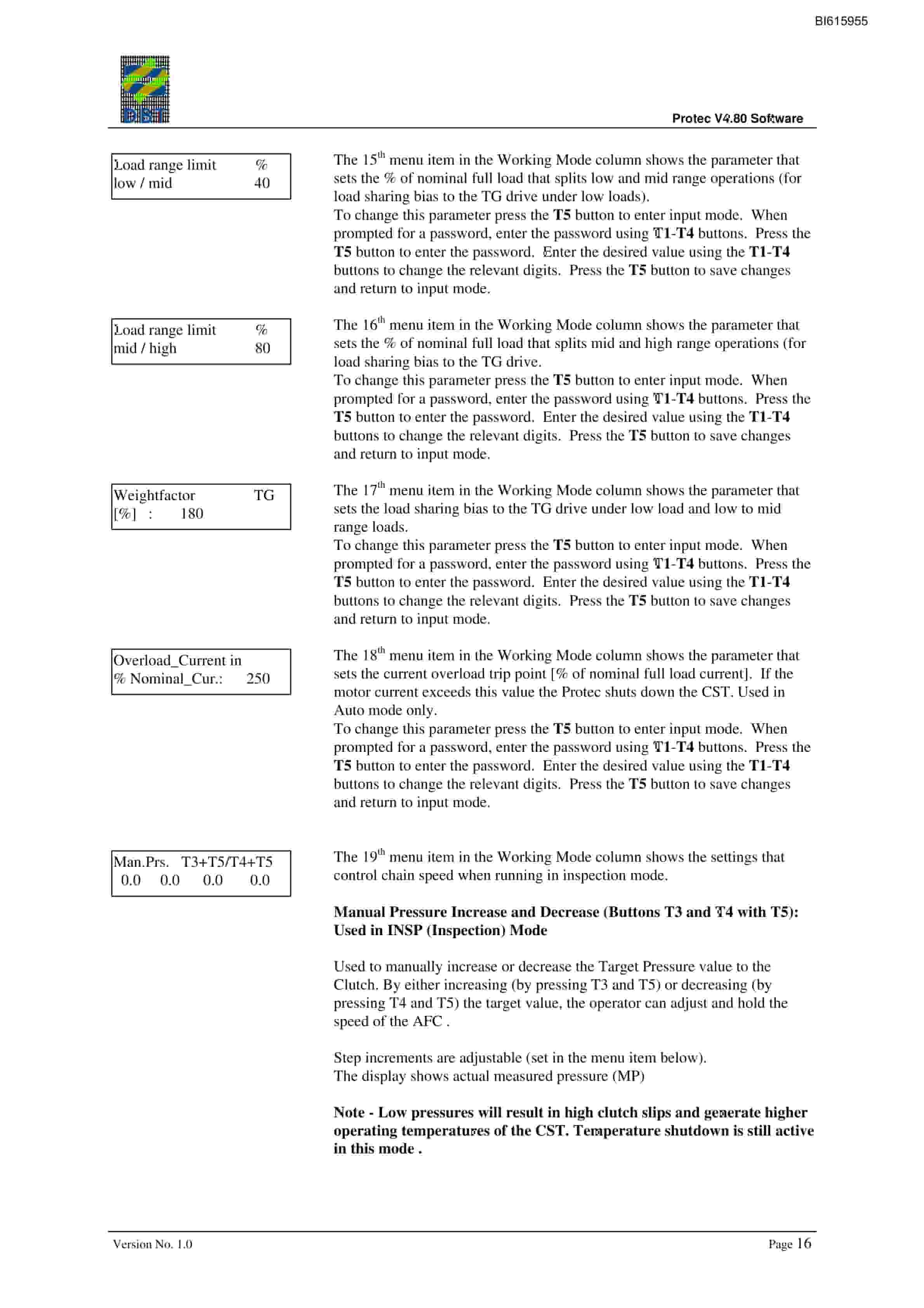 Bucyrus Protec Software V4.80ev Technical Manual BI615955-5