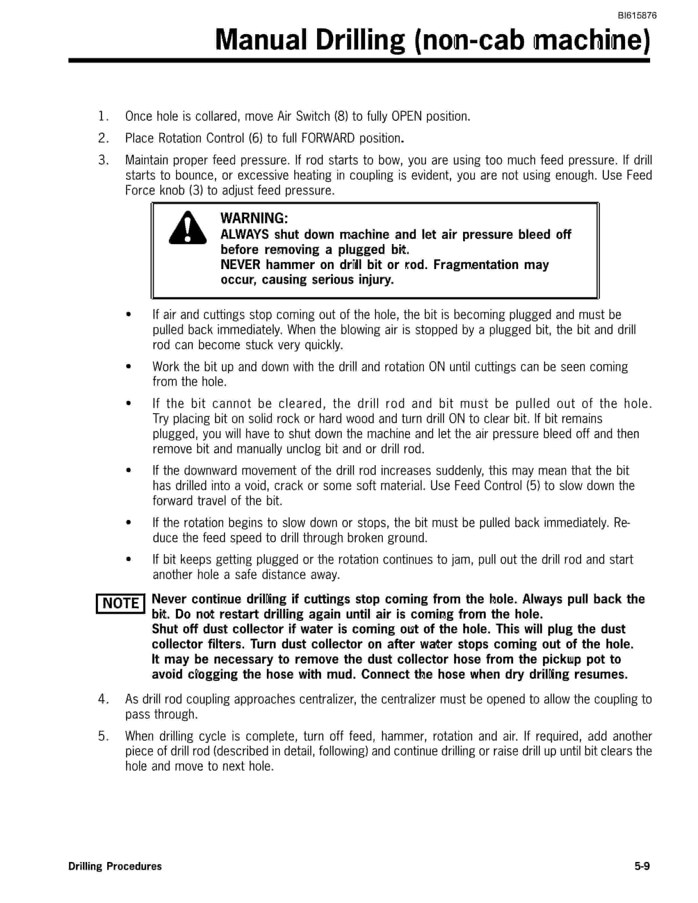 Bucyrus R20 Hydraulic Track Drill Operation And Maintenance Manual BI615876-2