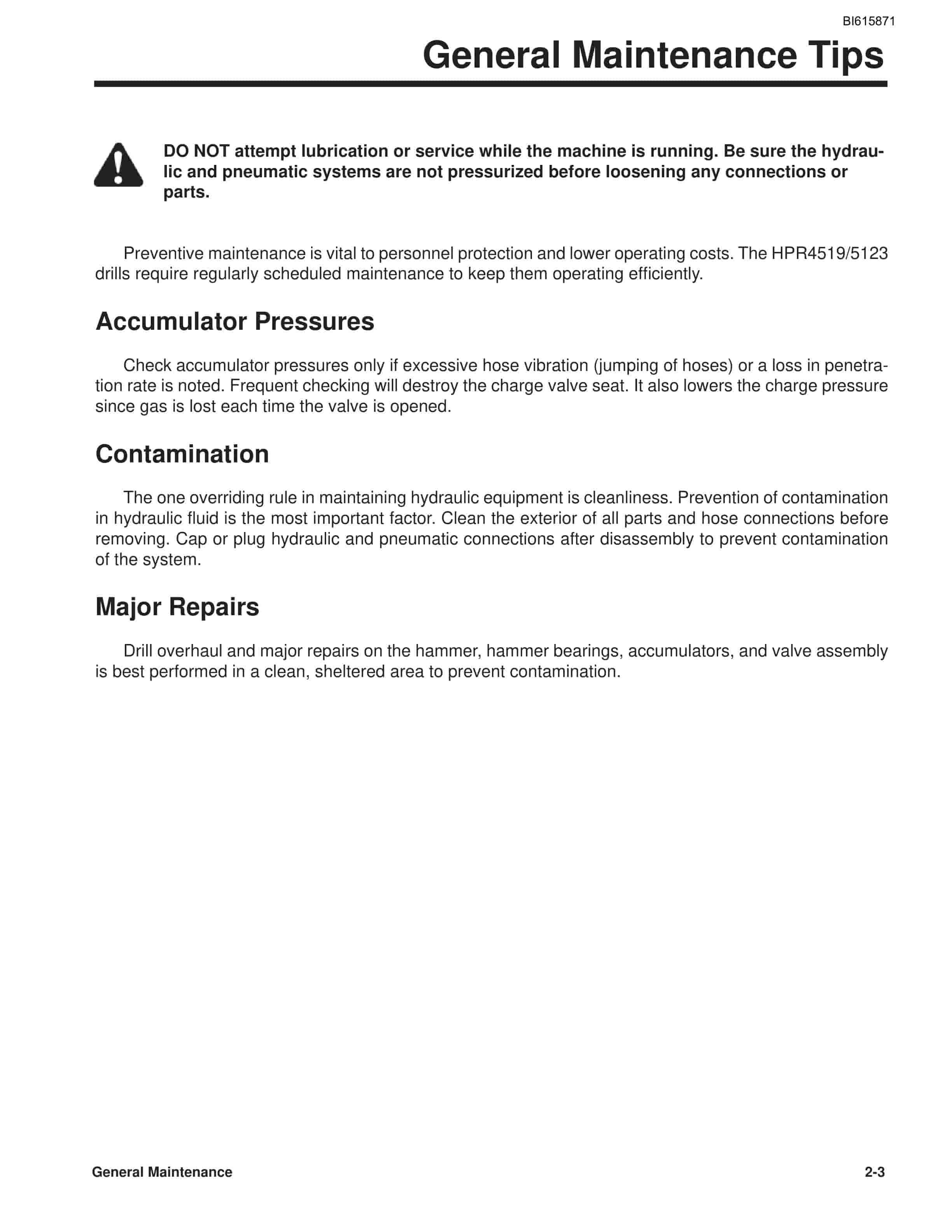 Bucyrus R20 Hydraulic Track Drill Service Manual BI615871-4