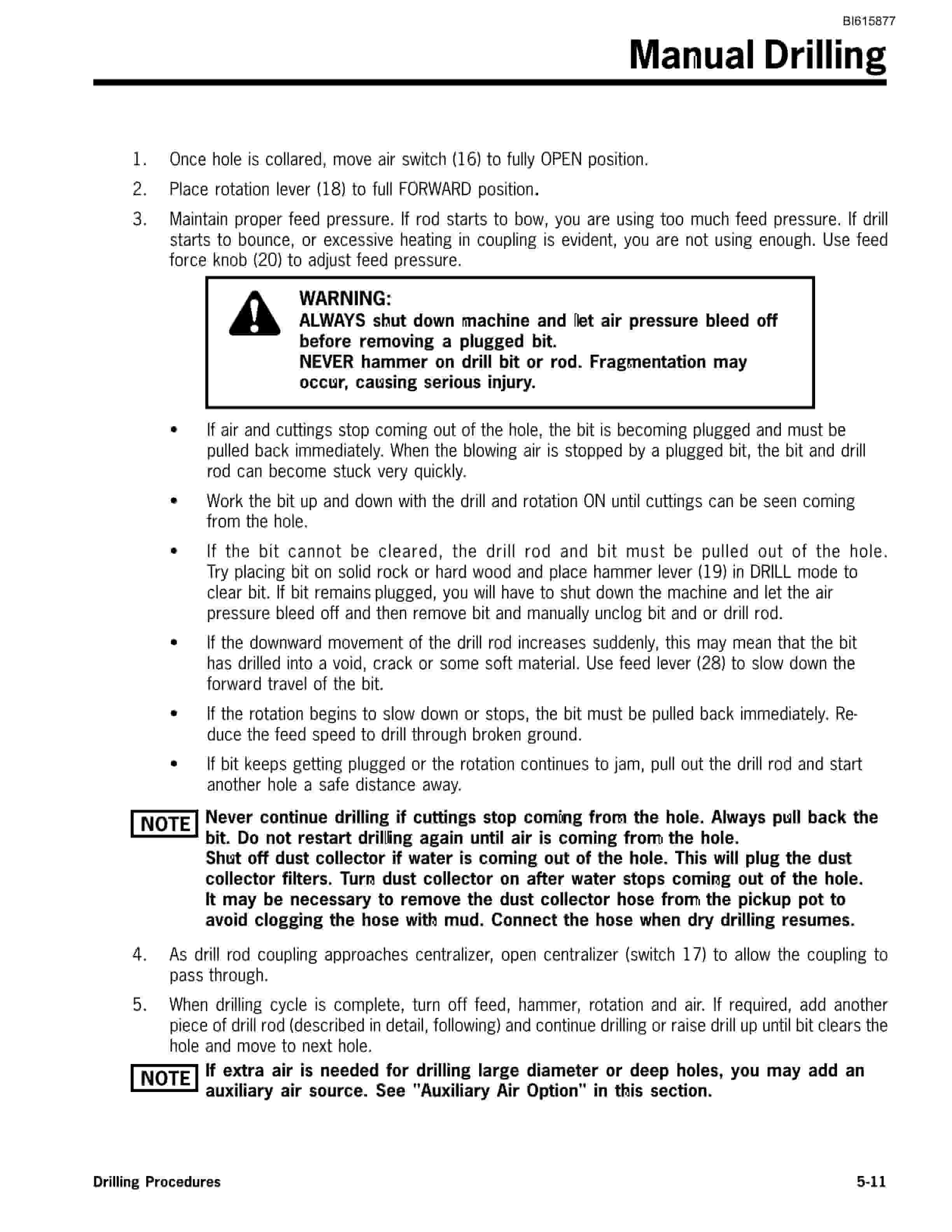 Bucyrus R20T Hydraulic Track Drill Operation And Maintenance Manual BI615877-2