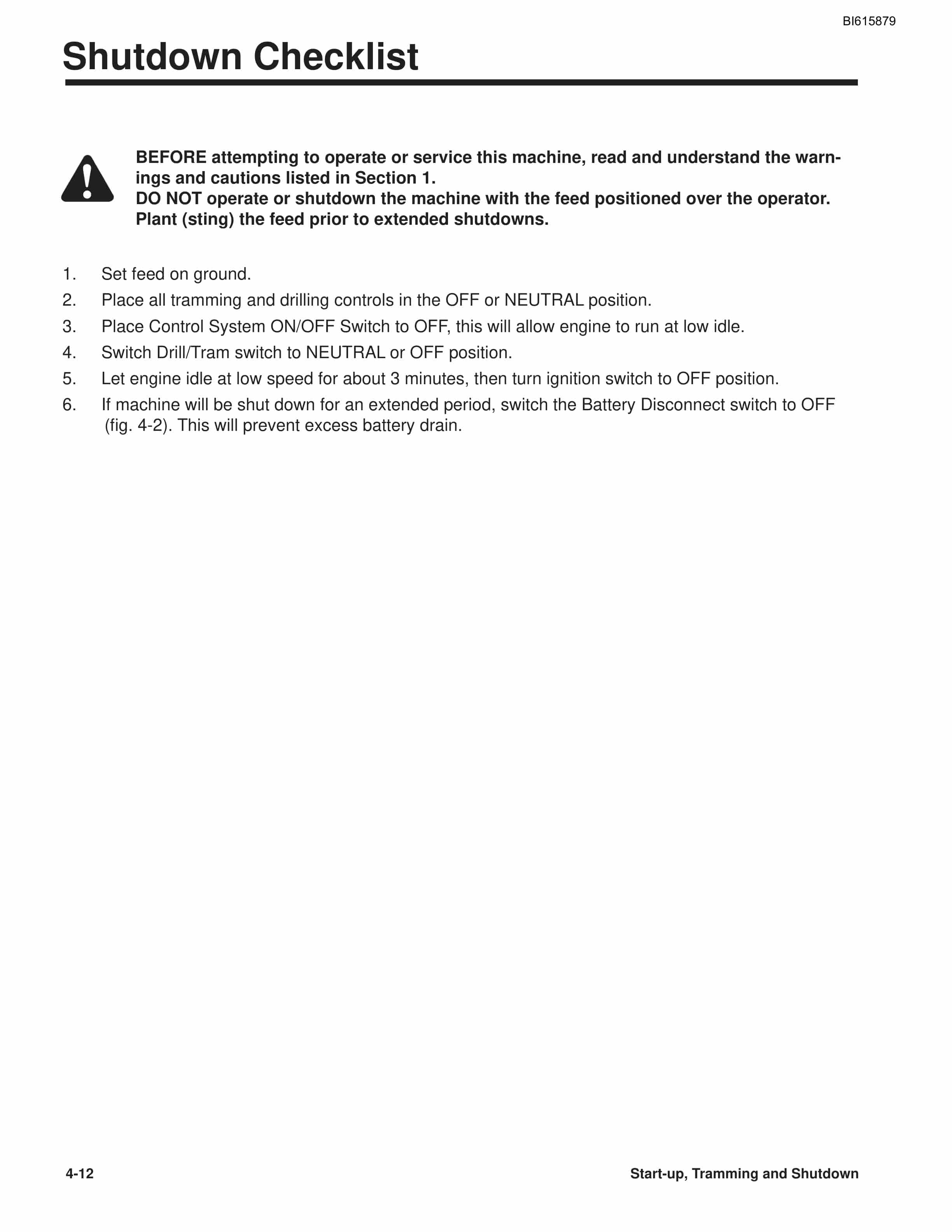 Bucyrus R30C Hydraulic Track Drill Operation And Maintenance Manual BI615879-2