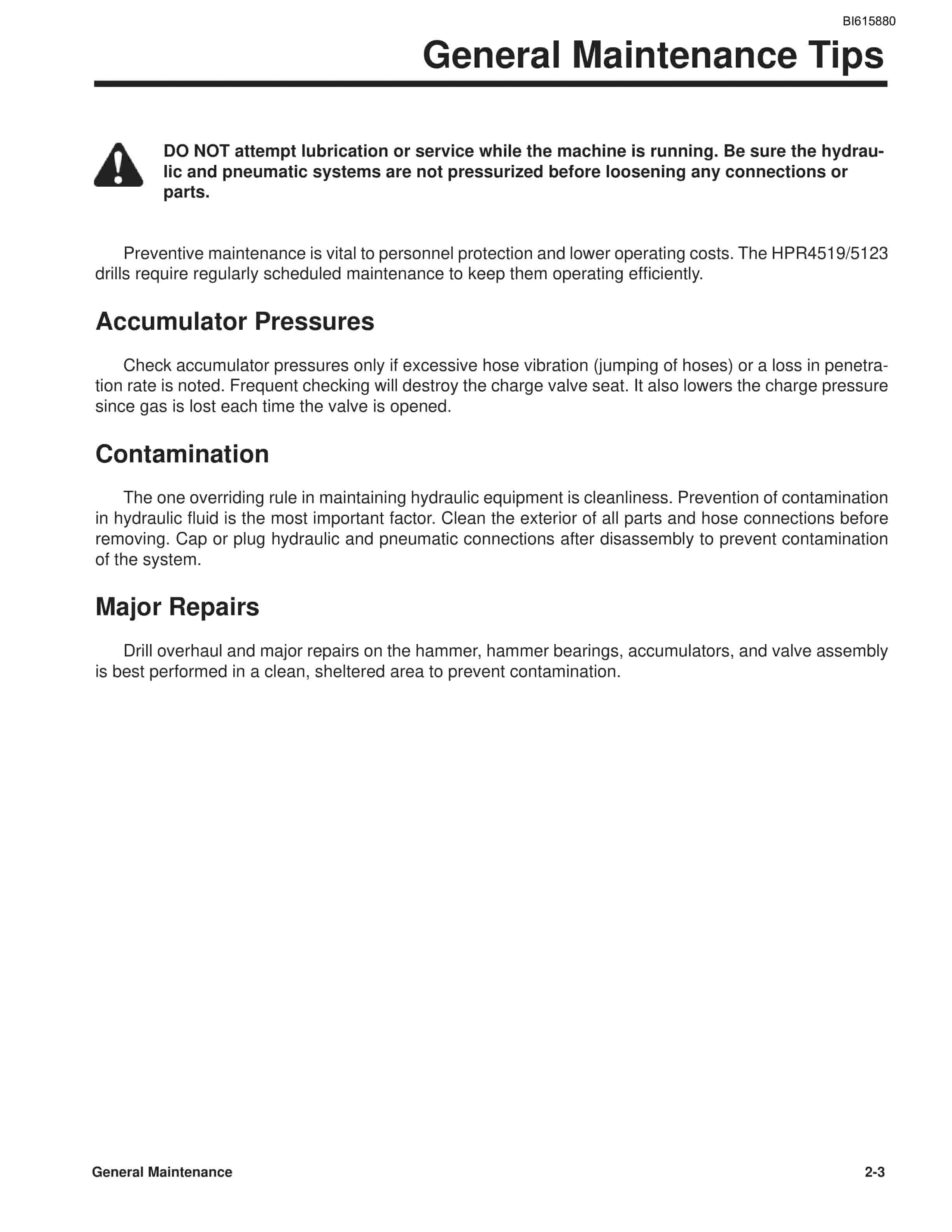 Bucyrus R30C Hydraulic Track Drill Service Manual BI615880 4 Bucyrus R30C Hydraulic Track Drill Service Manual BI615880 - Image 4