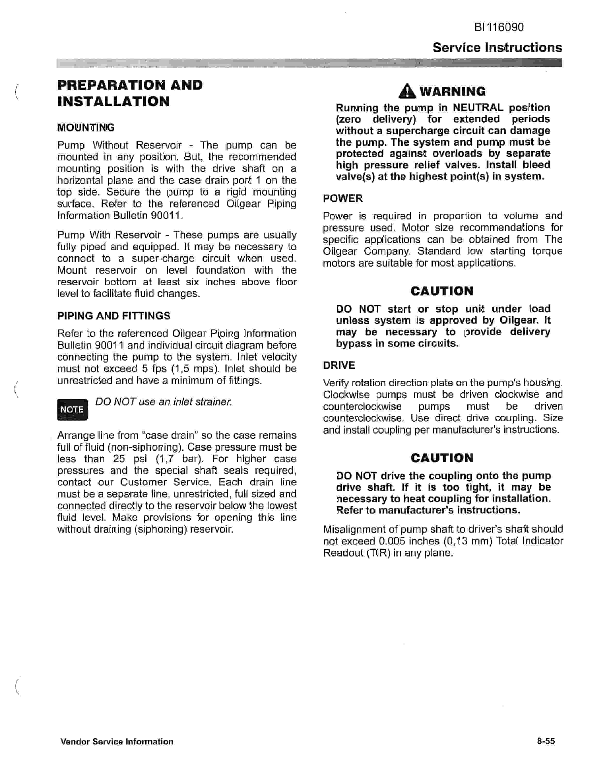 Bucyrus R30C Hydraulic Track Drill Technical Manual BI116090-3