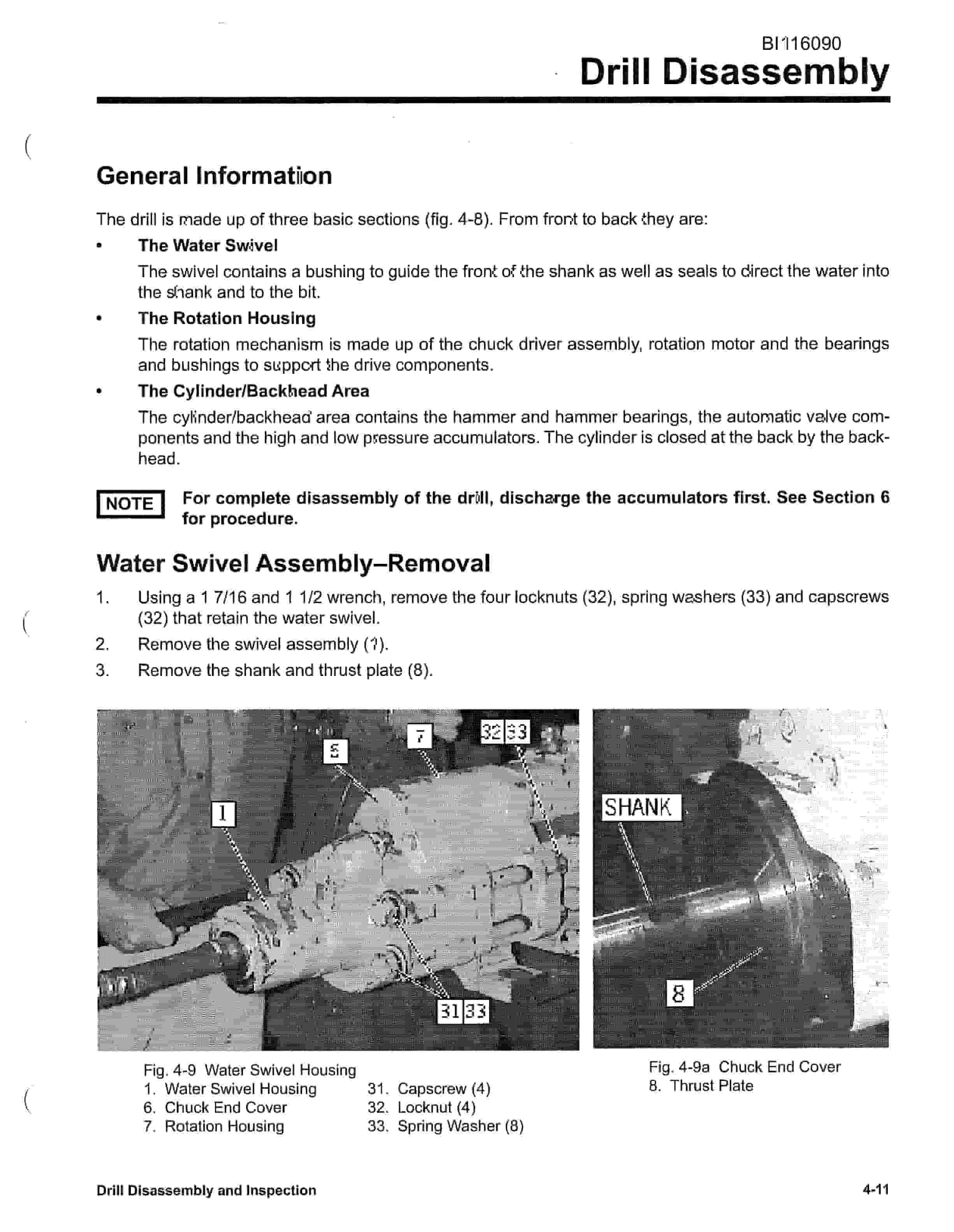 Bucyrus R30C Hydraulic Track Drill Technical Manual BI116090-5