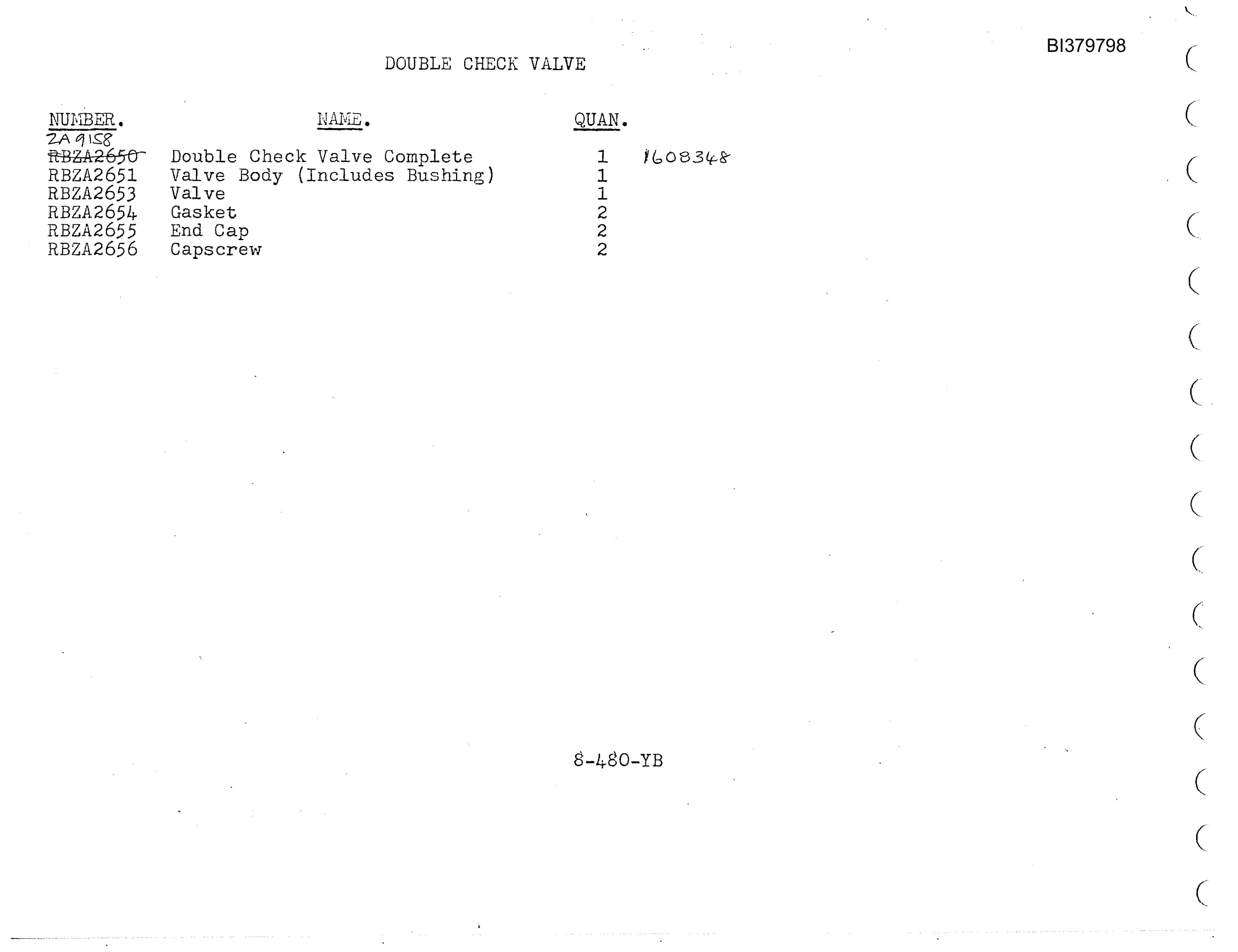 Bucyrus RB 480W Repair Parts Catalog BI379798-4