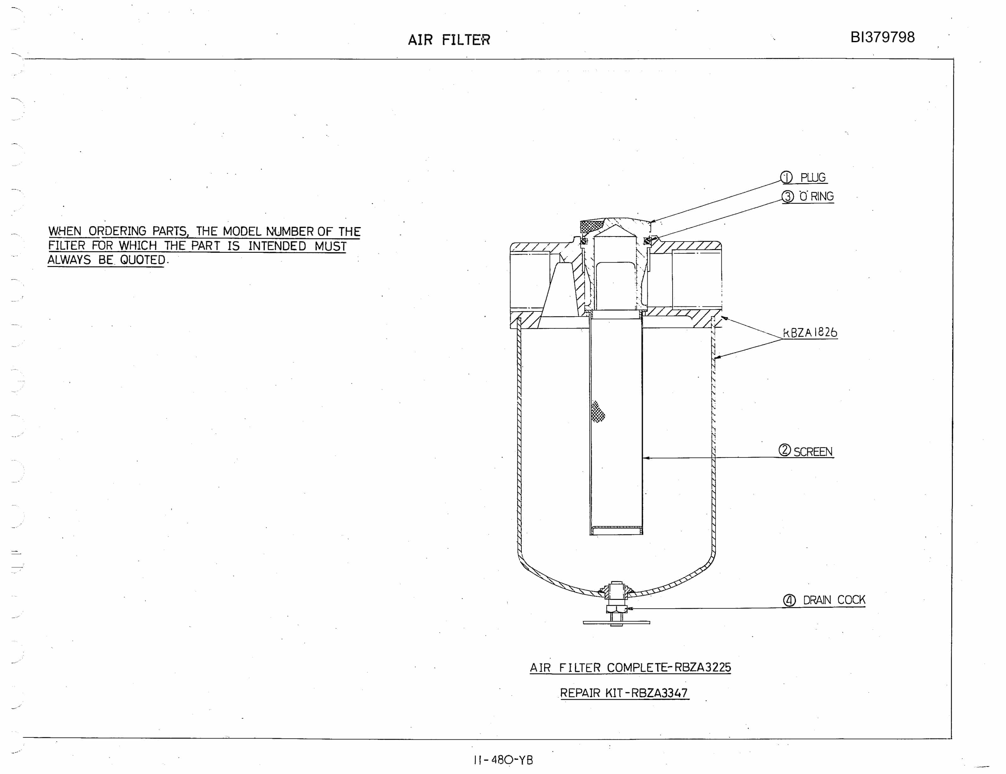 Bucyrus RB 480W Repair Parts Catalog BI379798-5