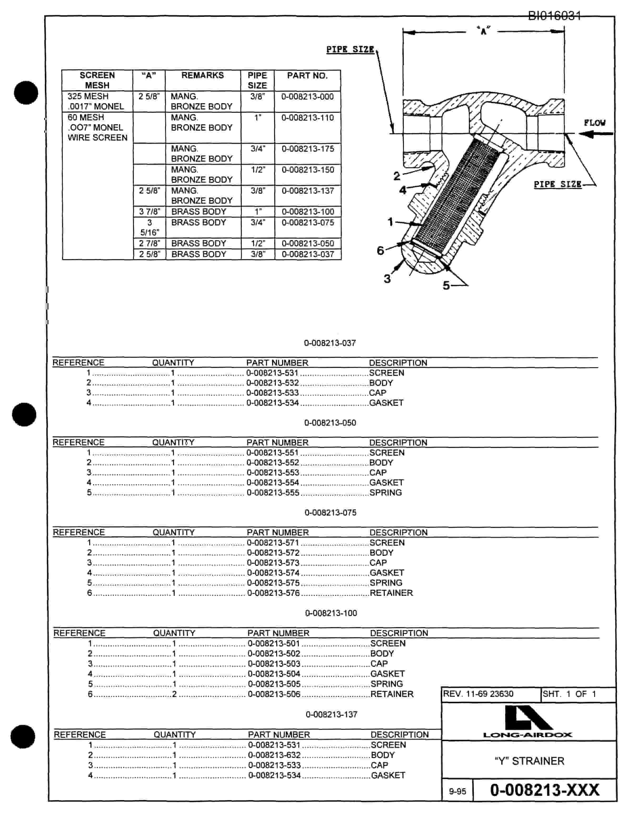 Bucyrus RB2-88 Parts Catalog BI016031-3