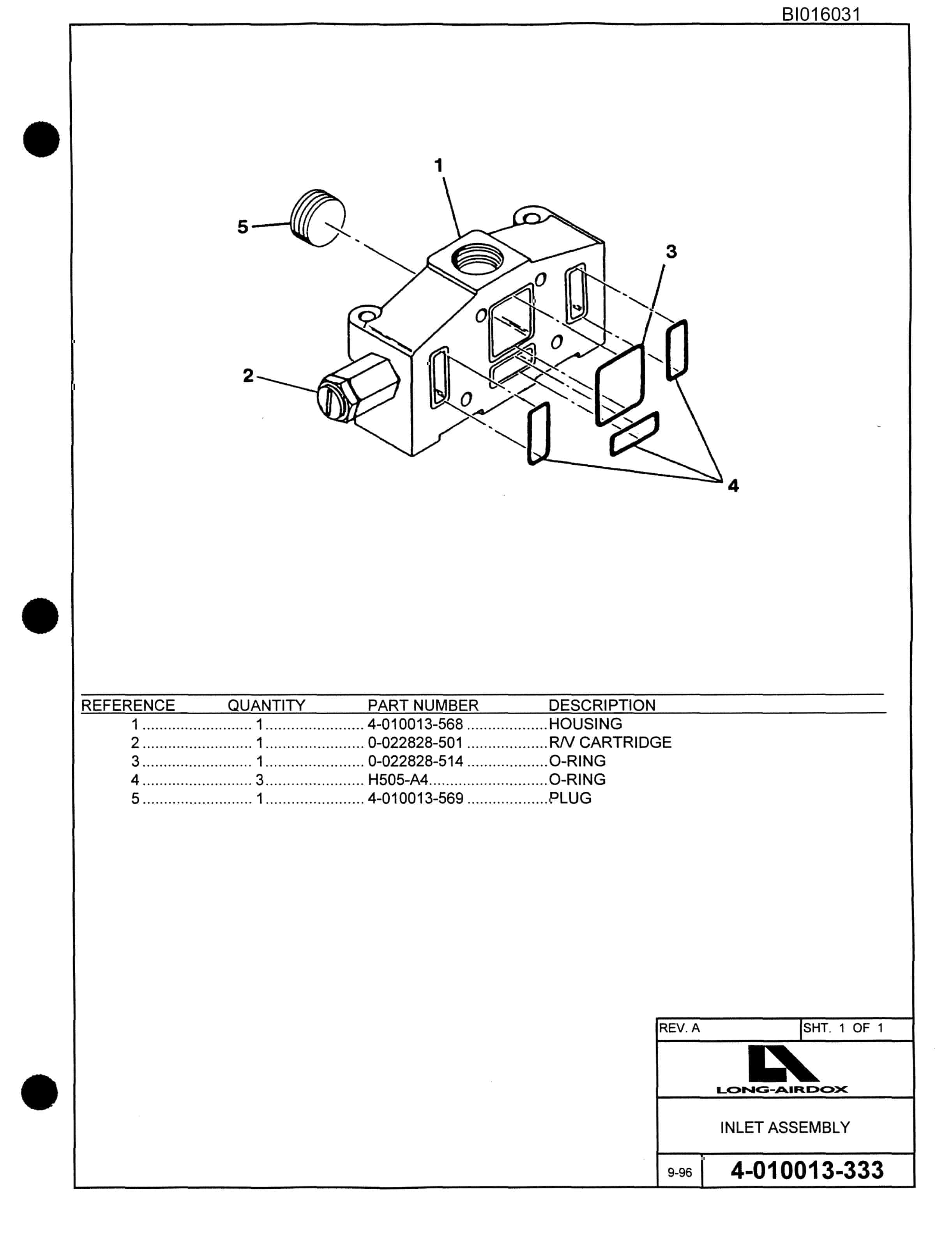 Bucyrus RB2-88 Parts Catalog BI016031-5
