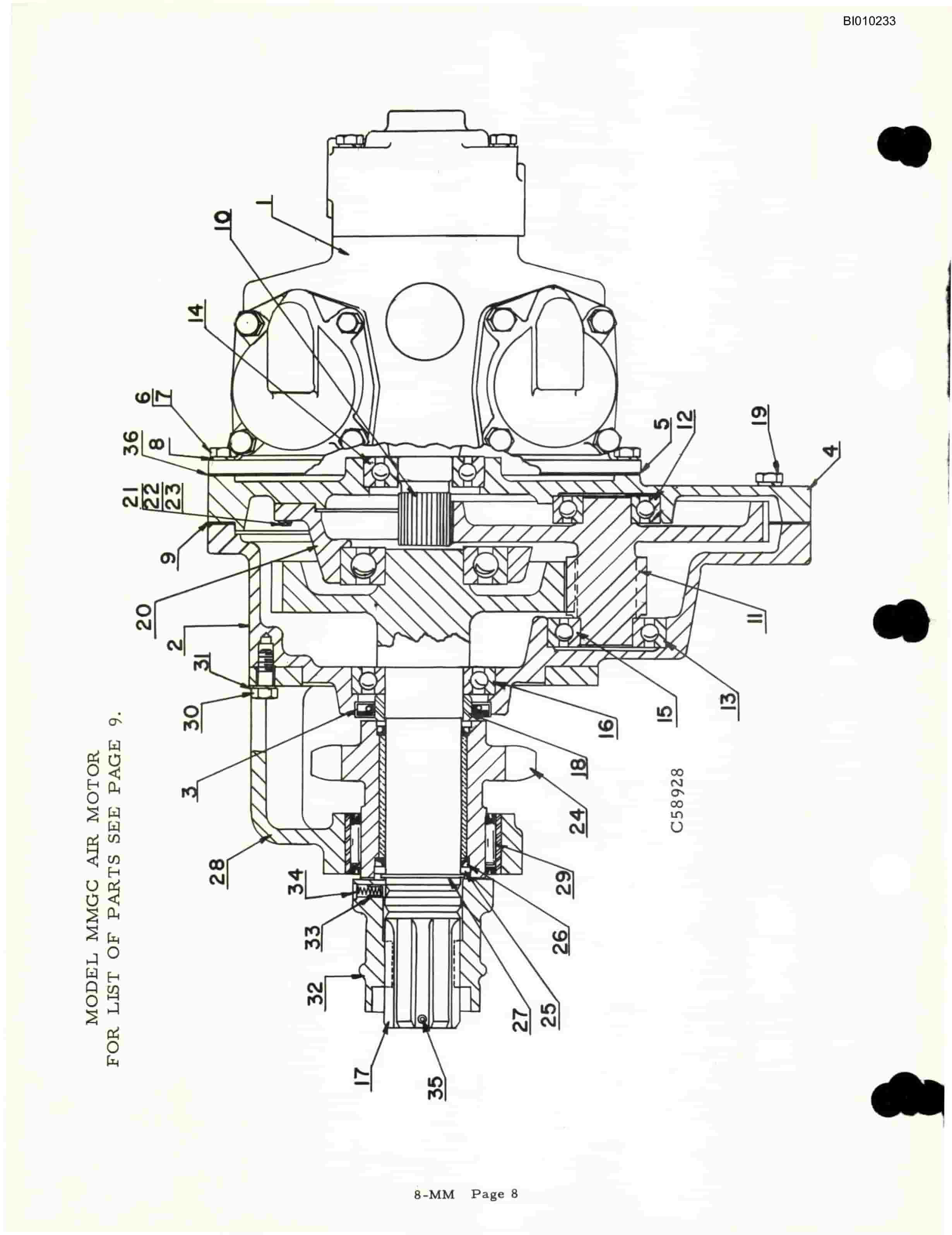 Bucyrus RCD930-106, RCD930-109 Parts Catalog BI010233-4