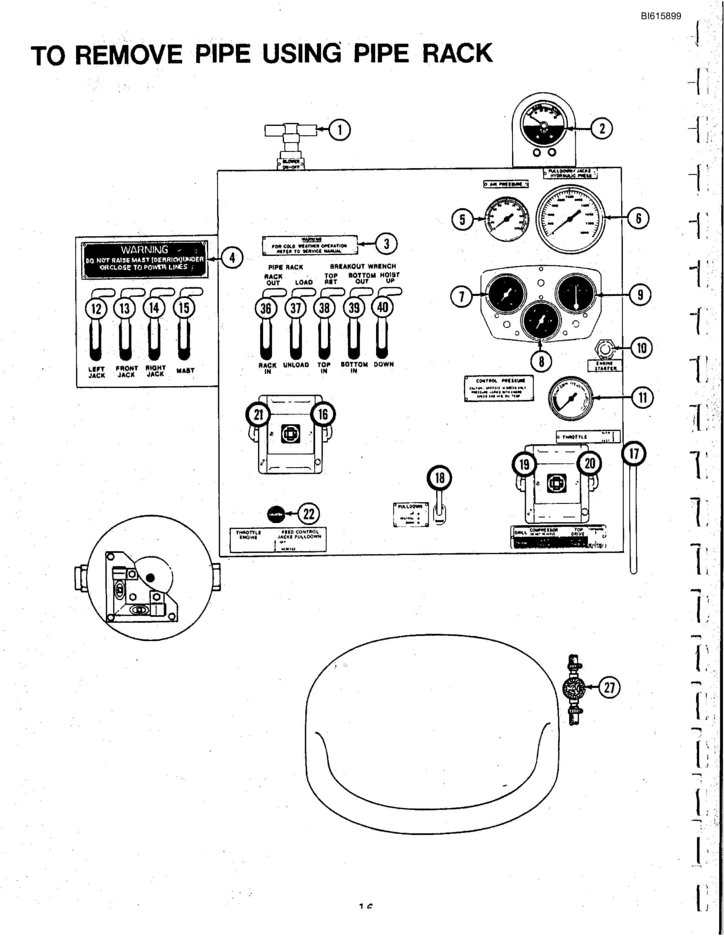 Bucyrus RDC-16B Pipe Rack Technical Manual BI615899-3