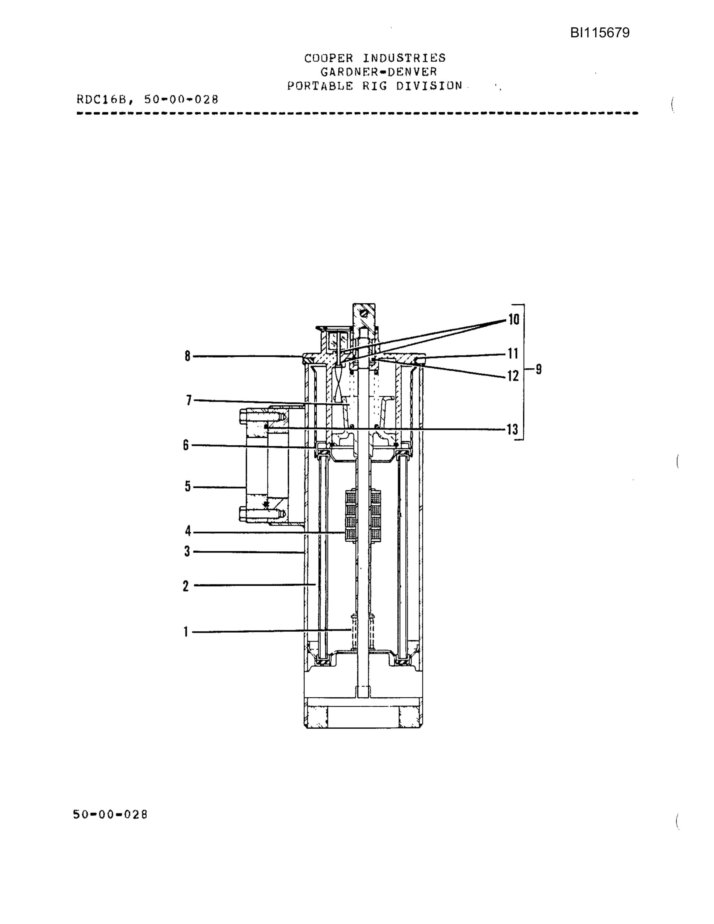Bucyrus RDC16B Parts Catalog BI115679-4
