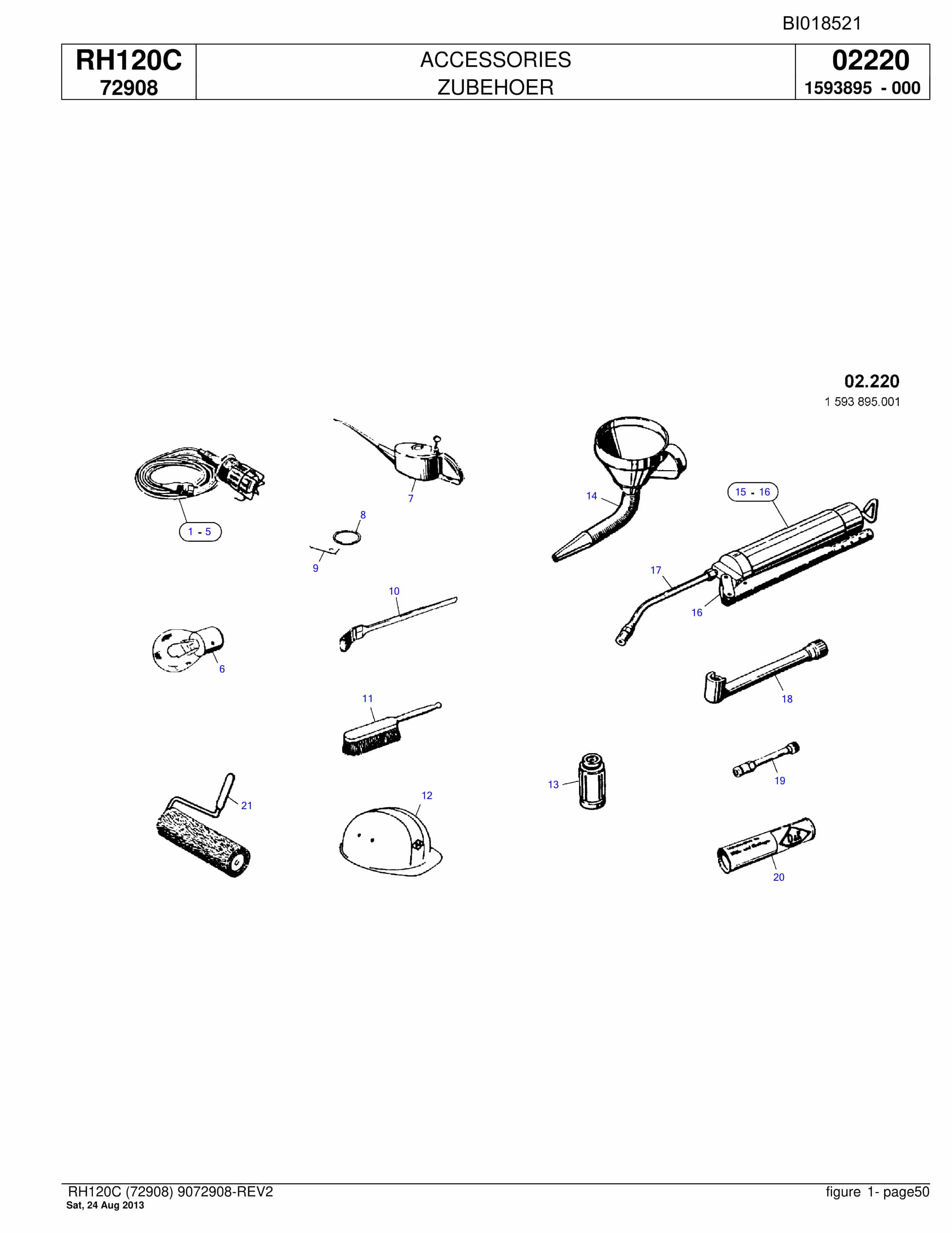 Bucyrus RH120C Hydraulic Excavator Parts Catalog BI018521-2