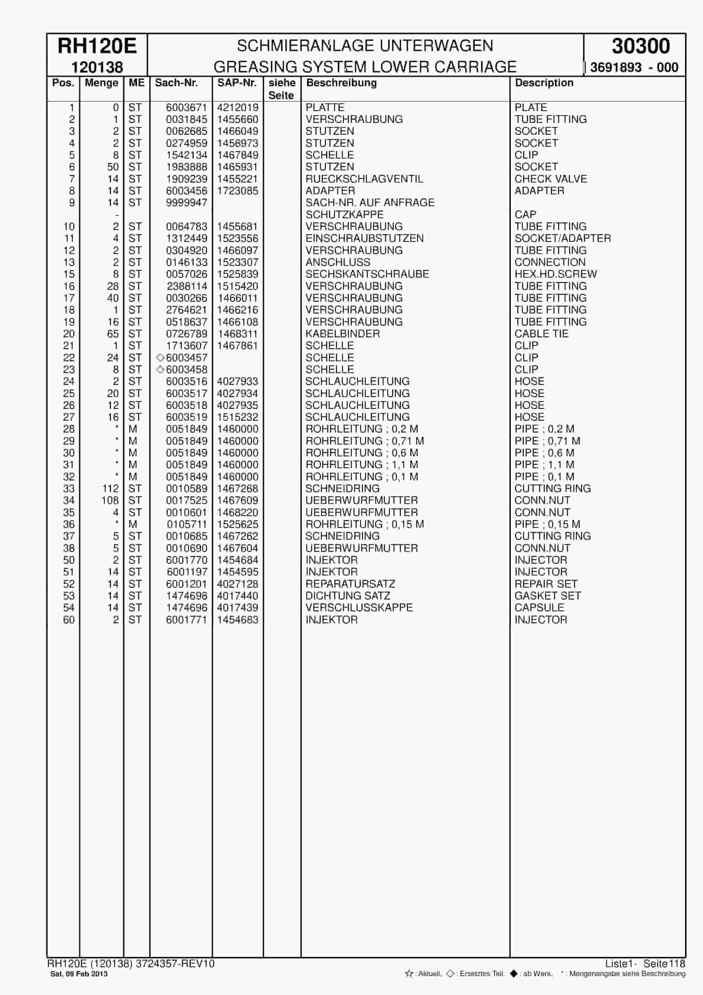 Bucyrus RH120E Hydraulic Excavator Parts Catalog BI015134-4