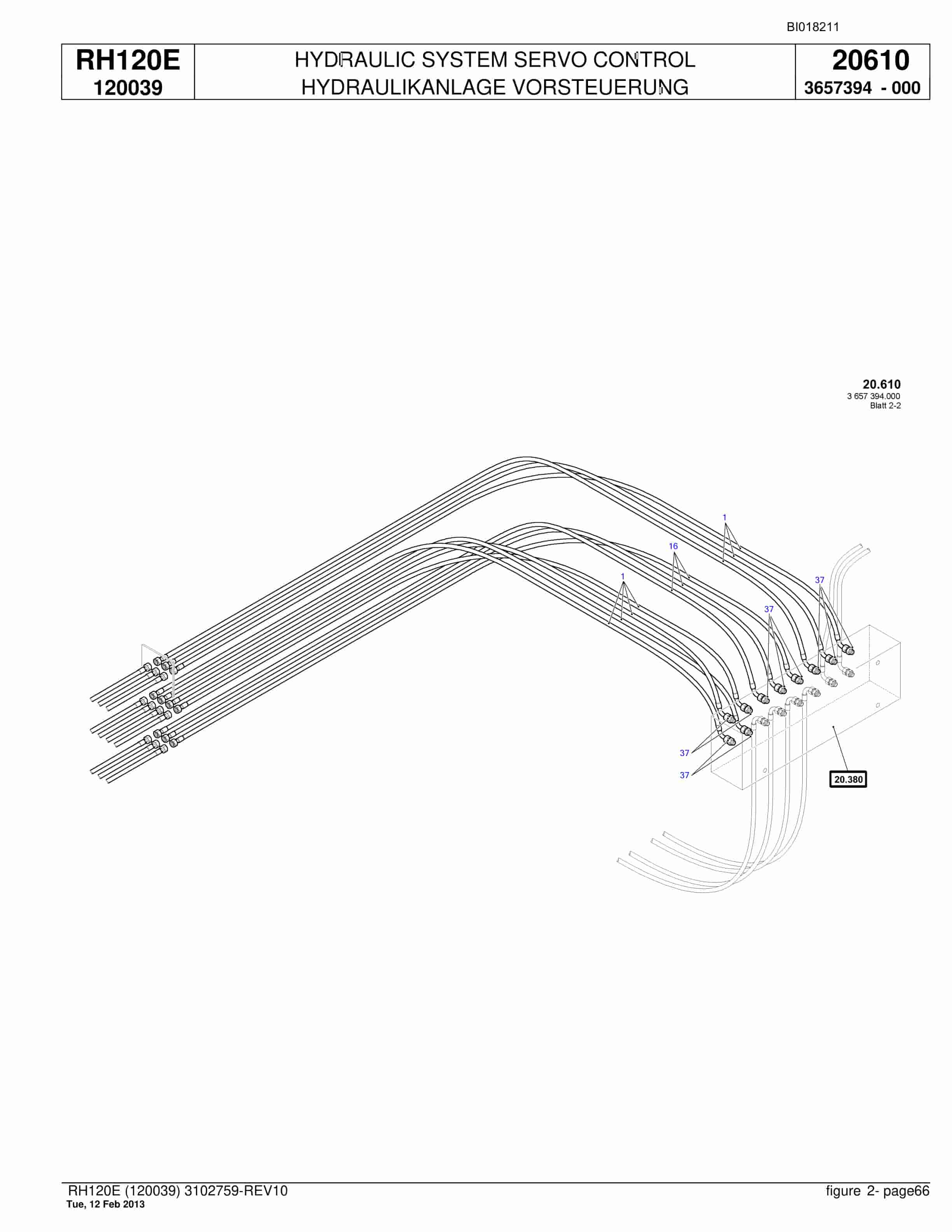 Bucyrus RH120E Hydraulic Excavator Parts Catalog BI018211-2