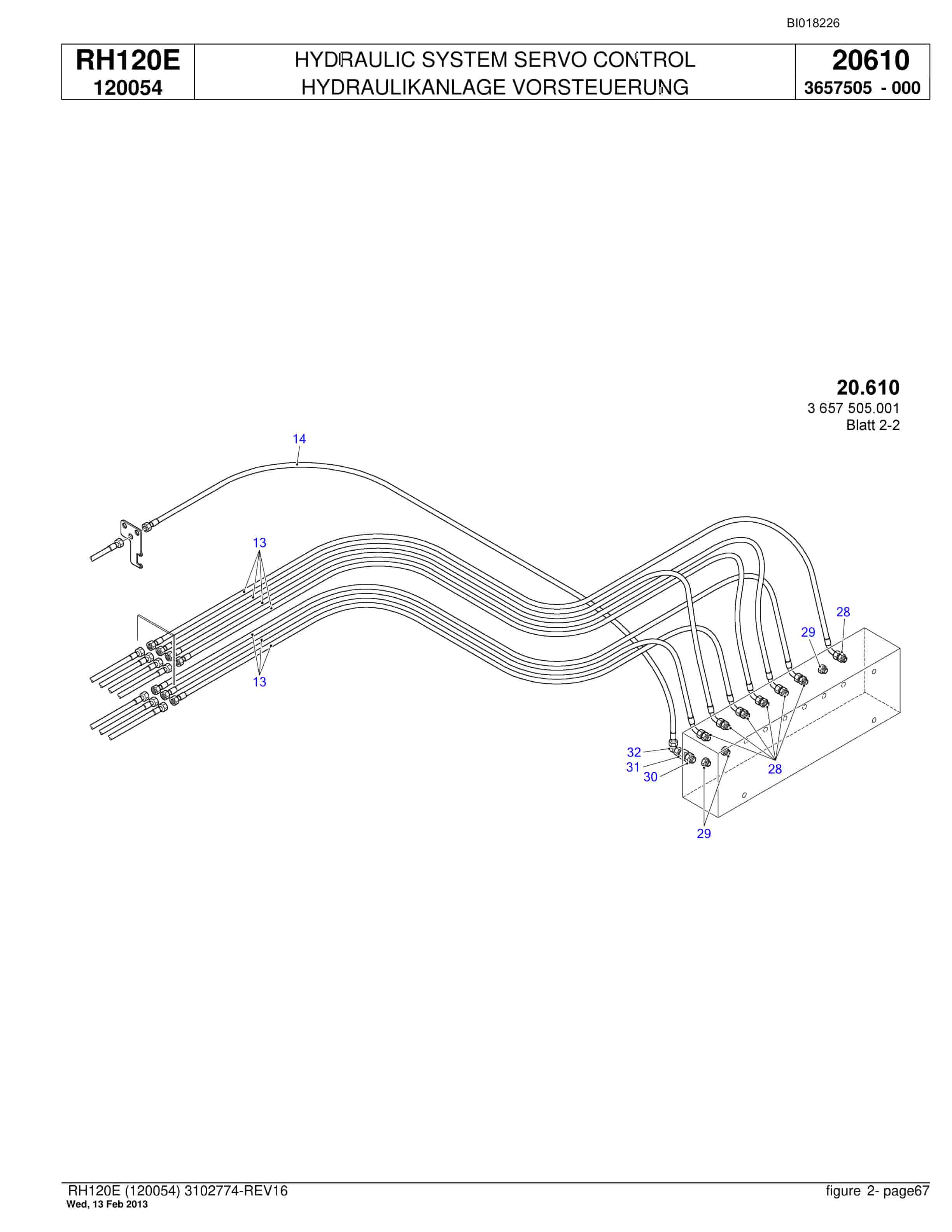 Bucyrus RH120E Hydraulic Excavator Parts Catalog BI018226-2