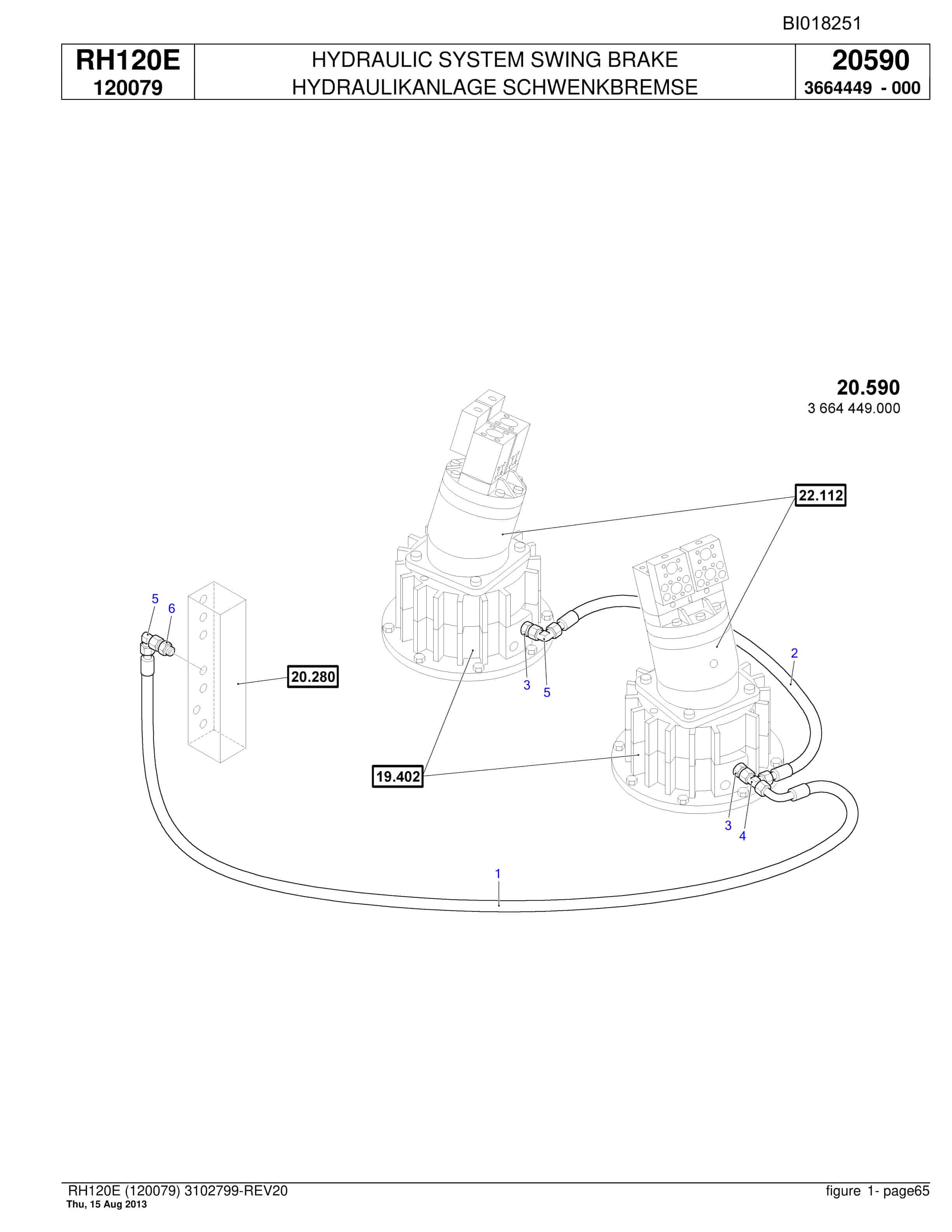 Bucyrus RH120E Hydraulic Excavator Parts Catalog BI018251-2