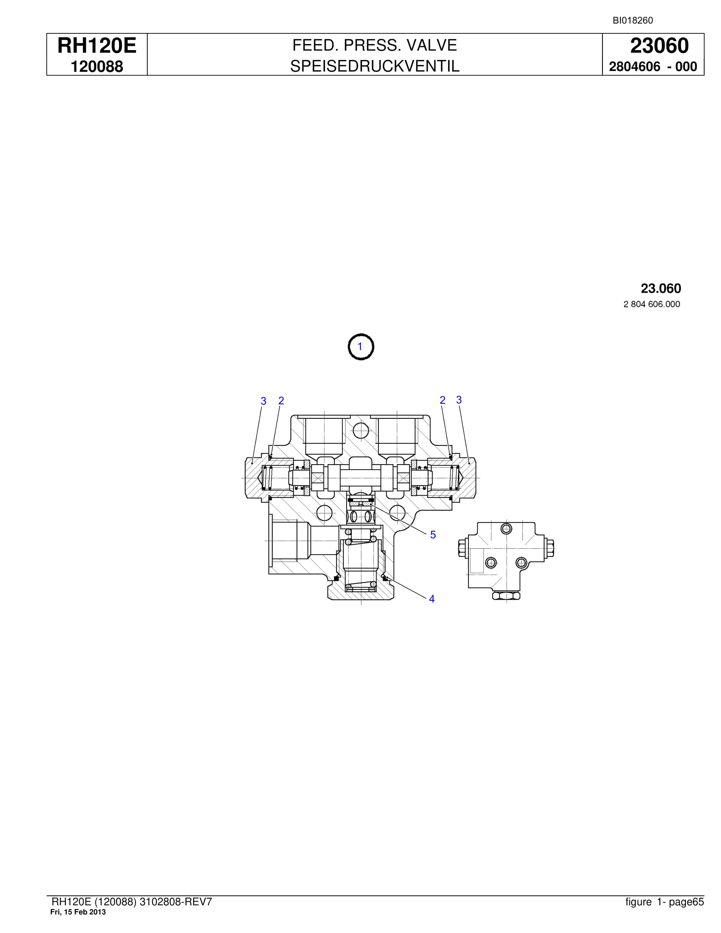 Bucyrus RH120E Hydraulic Excavator Parts Catalog BI018260-2
