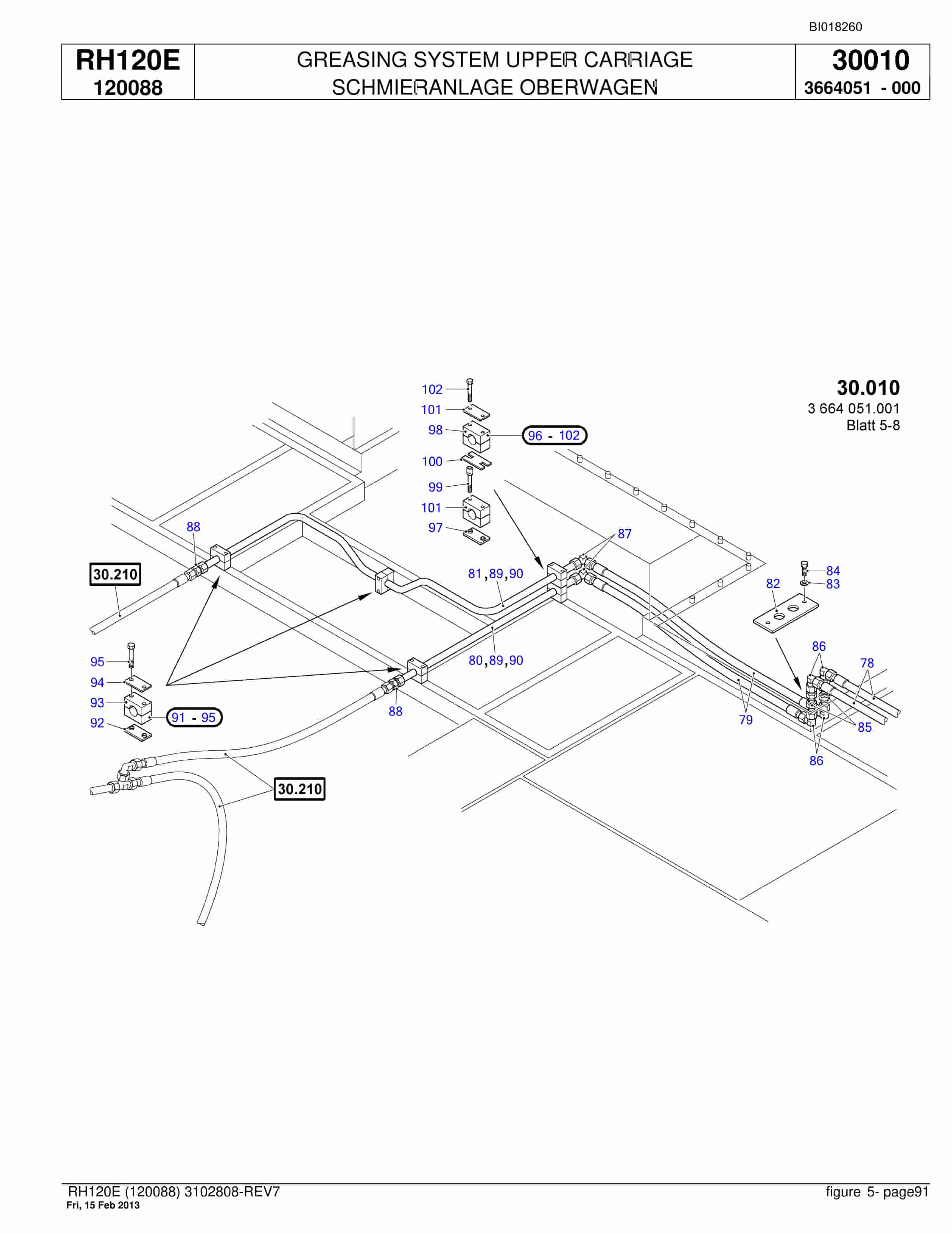 Bucyrus RH120E Hydraulic Excavator Parts Catalog BI018260-3