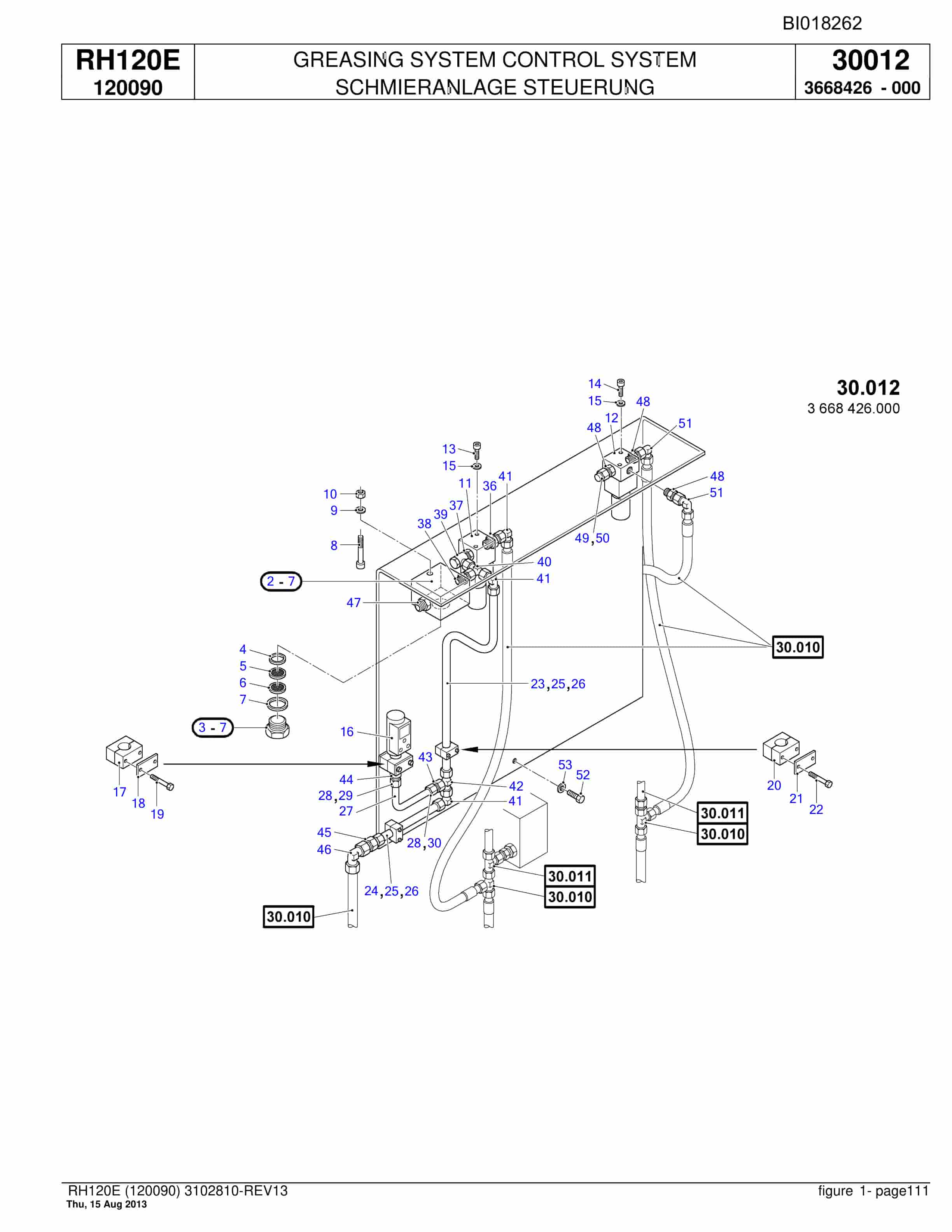 Bucyrus RH120E Hydraulic Excavator Parts Catalog BI018262-4