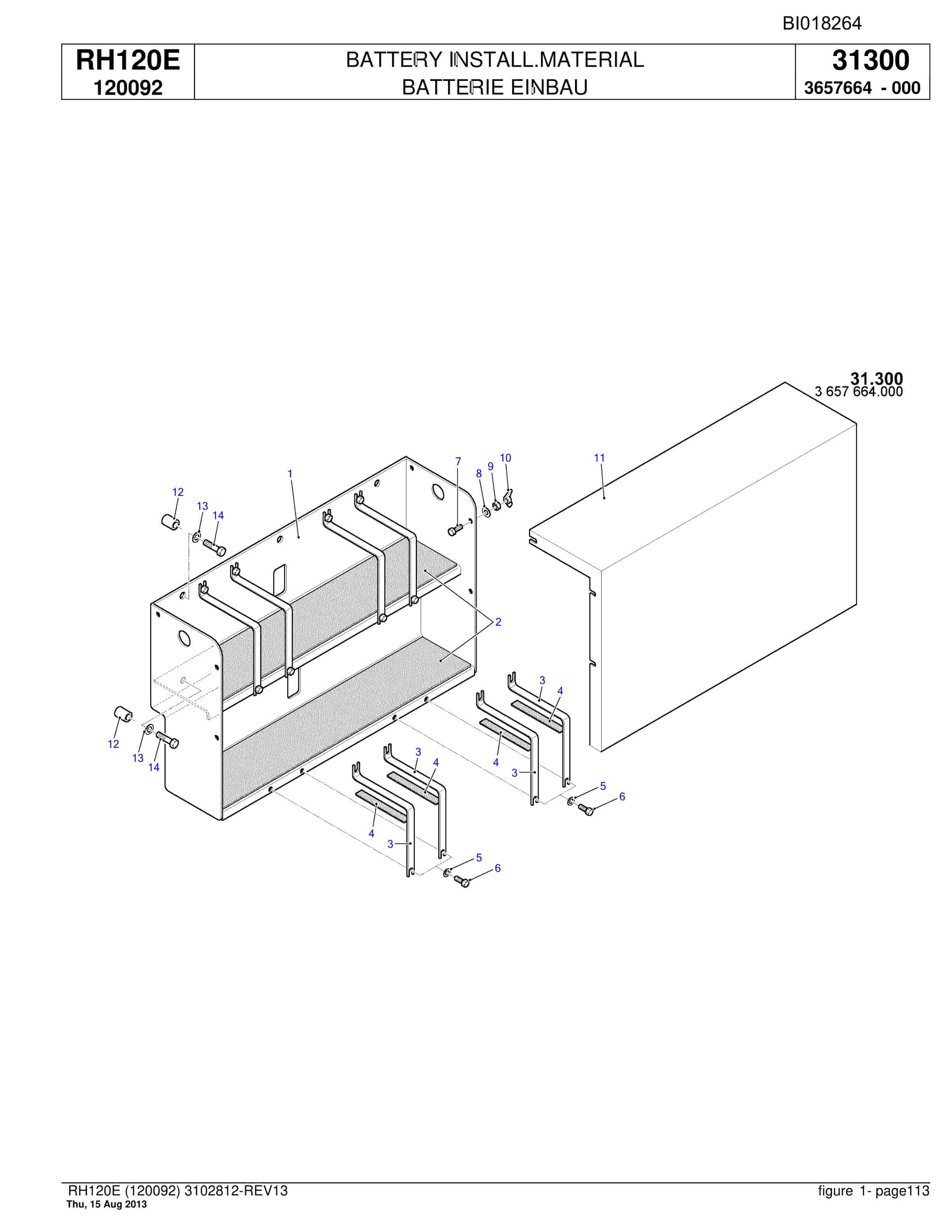 Bucyrus RH120E Hydraulic Excavator Parts Catalog BI018264-5