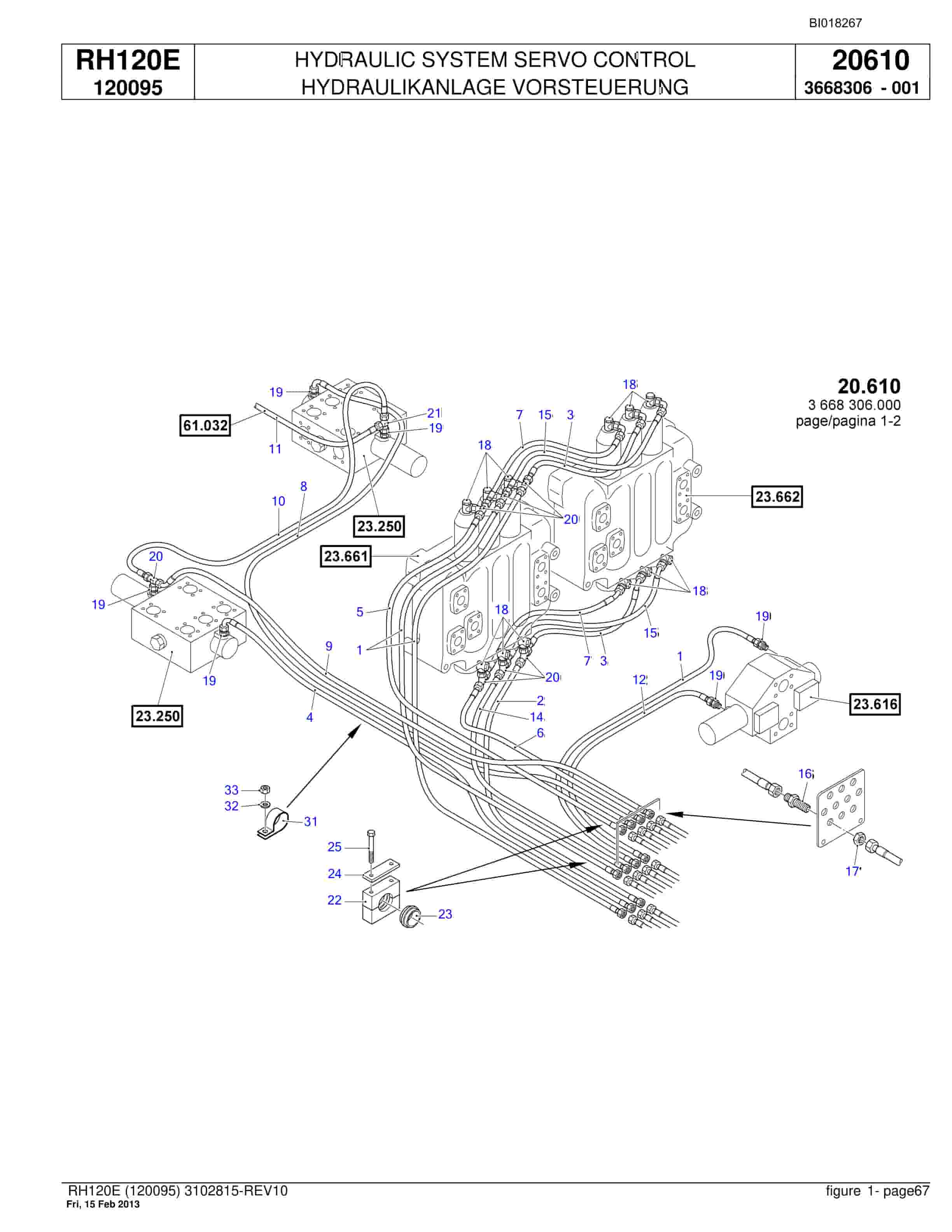 Bucyrus RH120E Hydraulic Excavator Parts Catalog BI018267-2