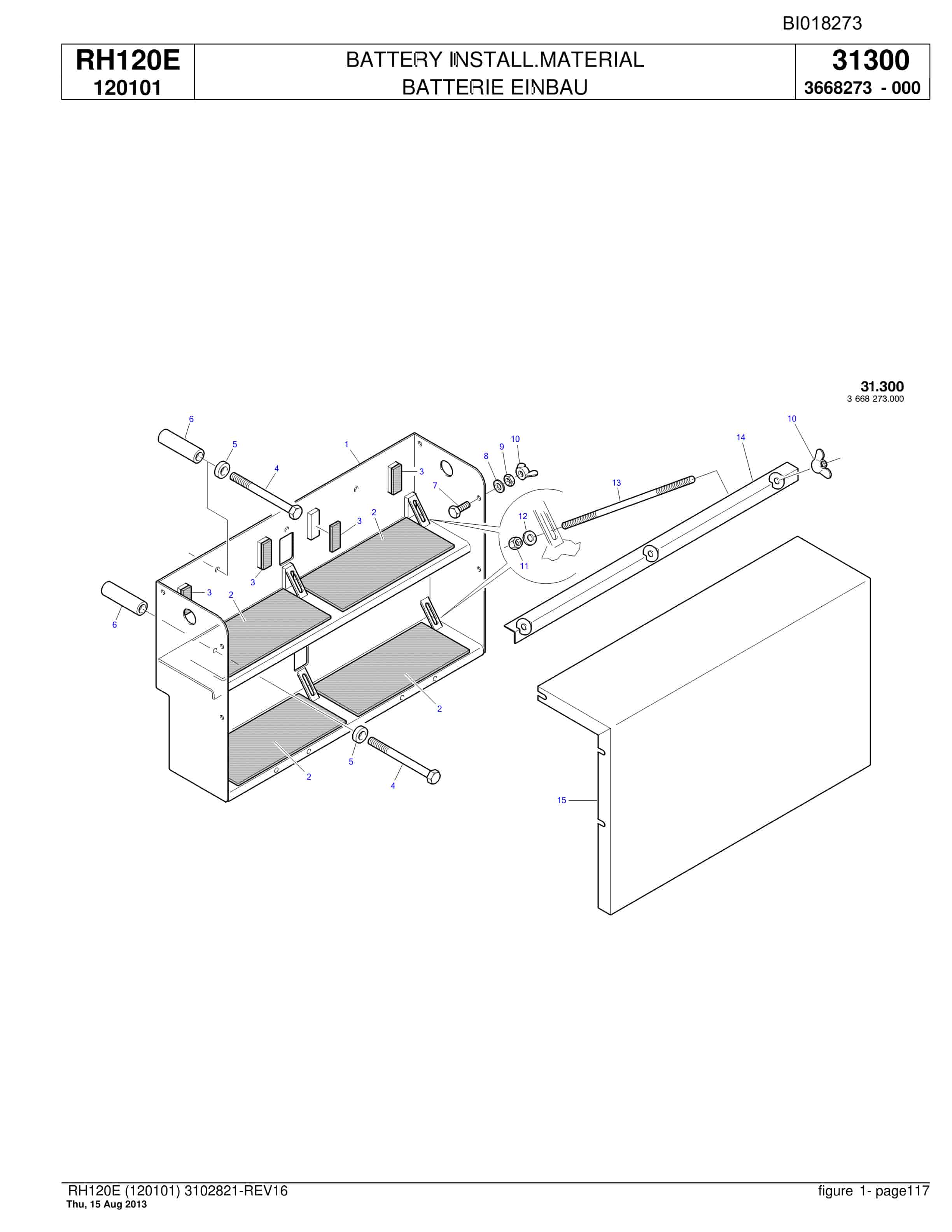 Bucyrus RH120E Hydraulic Excavator Parts Catalog BI018273-5