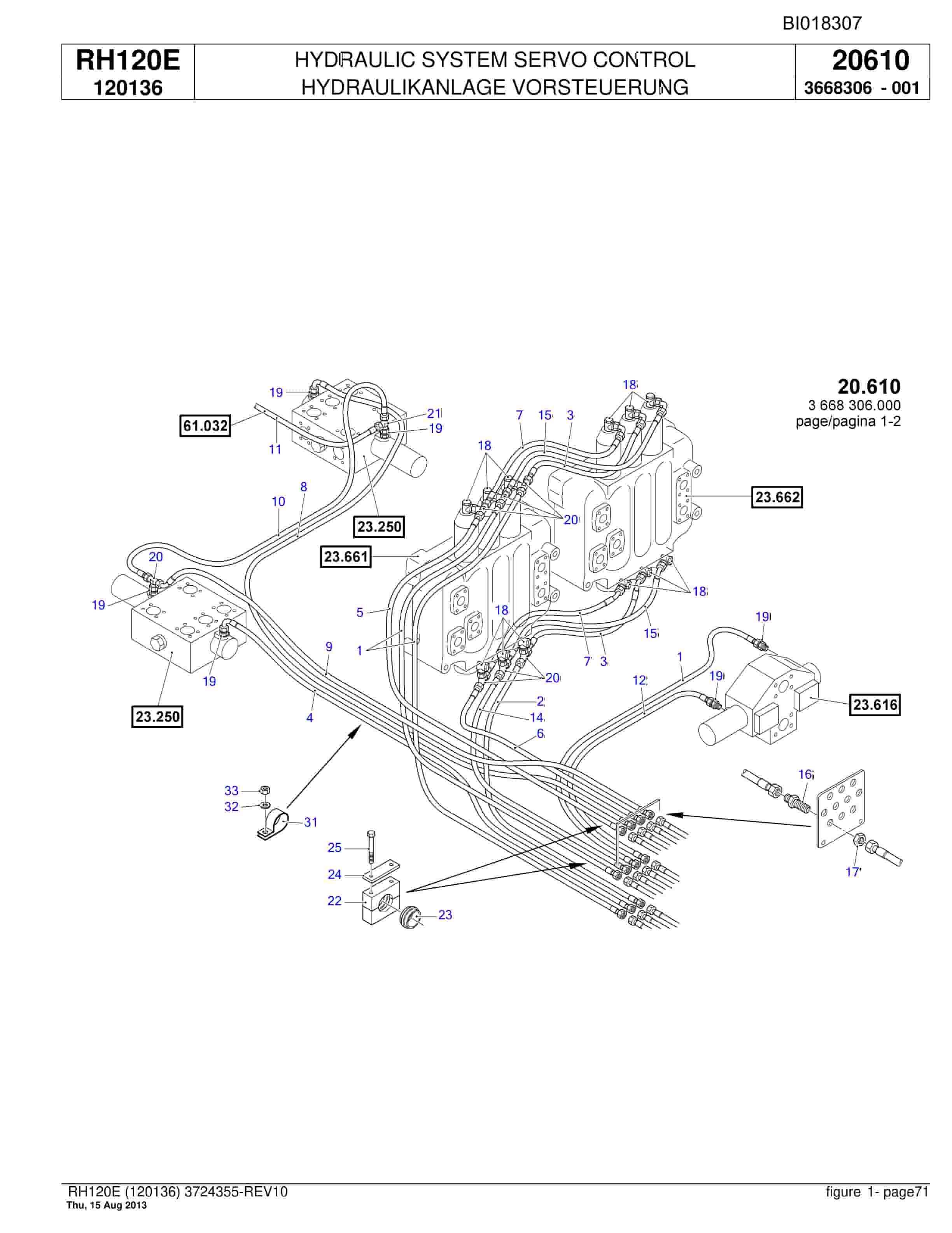 Bucyrus RH120E Hydraulic Excavator Parts Catalog BI018307-2