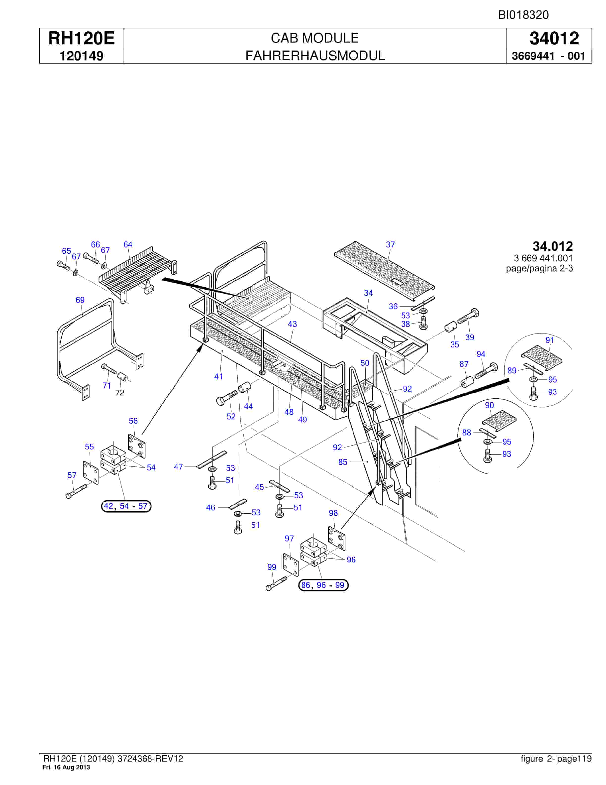 Bucyrus RH120E Hydraulic Excavator Parts Catalog BI018320-5