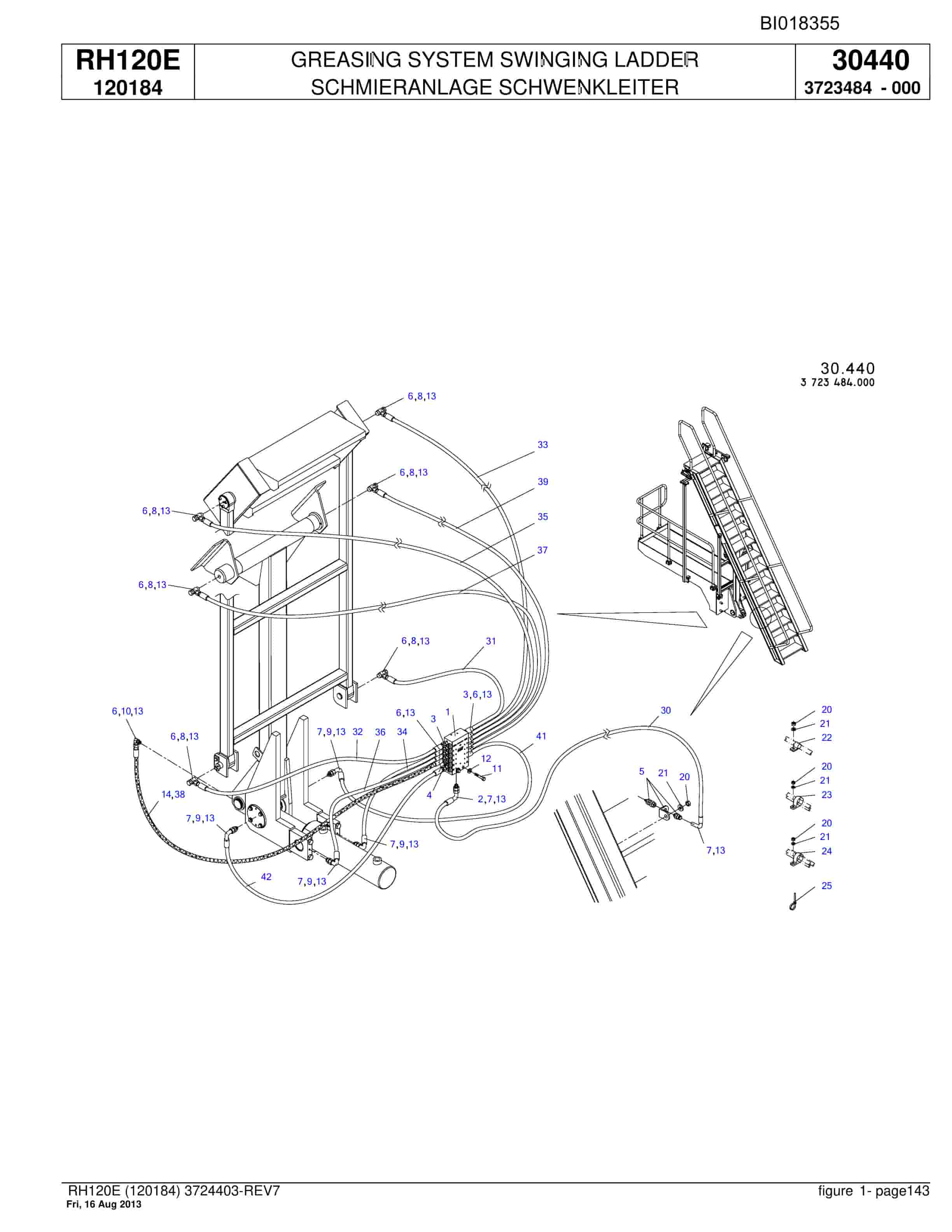 Bucyrus RH120E Hydraulic Excavator Parts Catalog BI018355-5