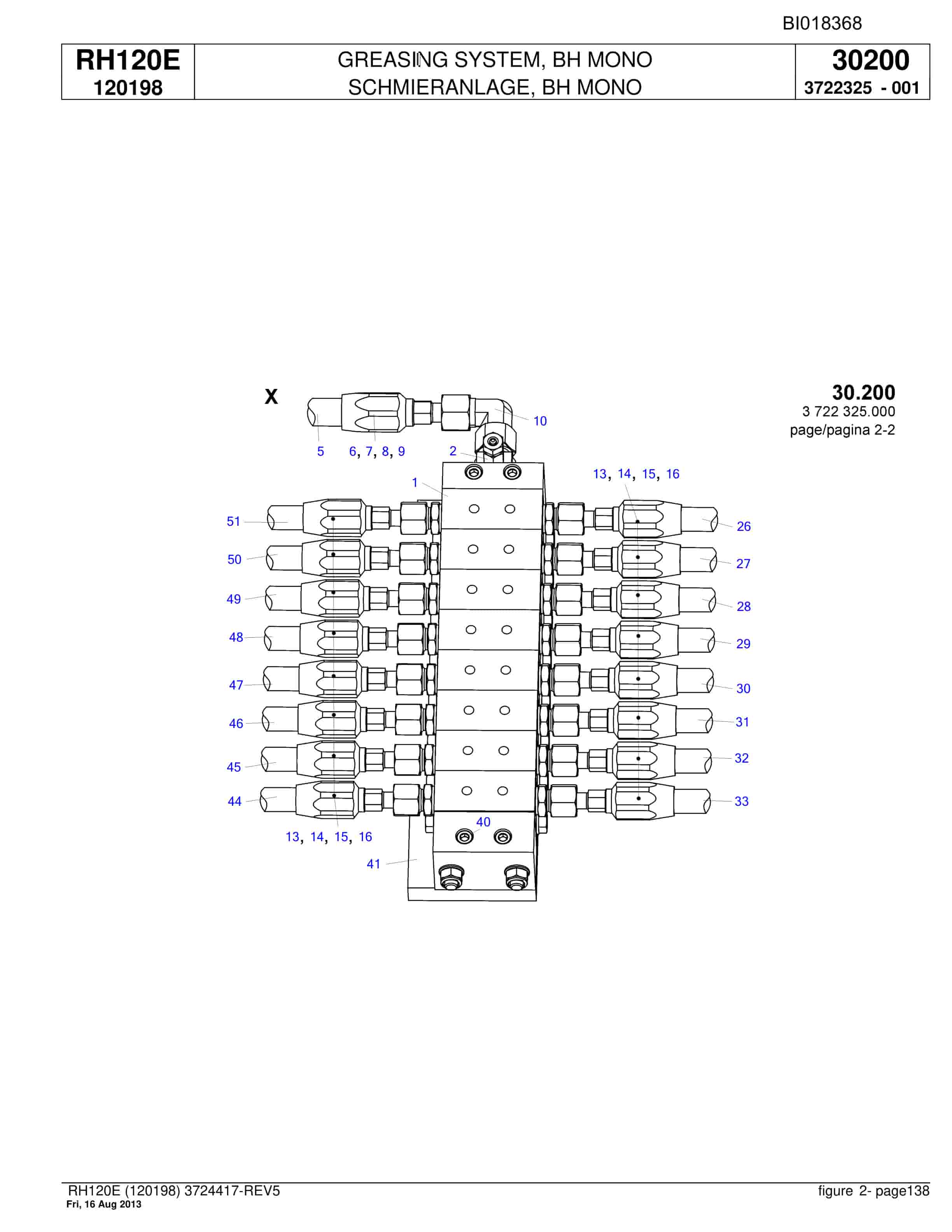 Bucyrus RH120E Hydraulic Excavator Parts Catalog BI018368-4