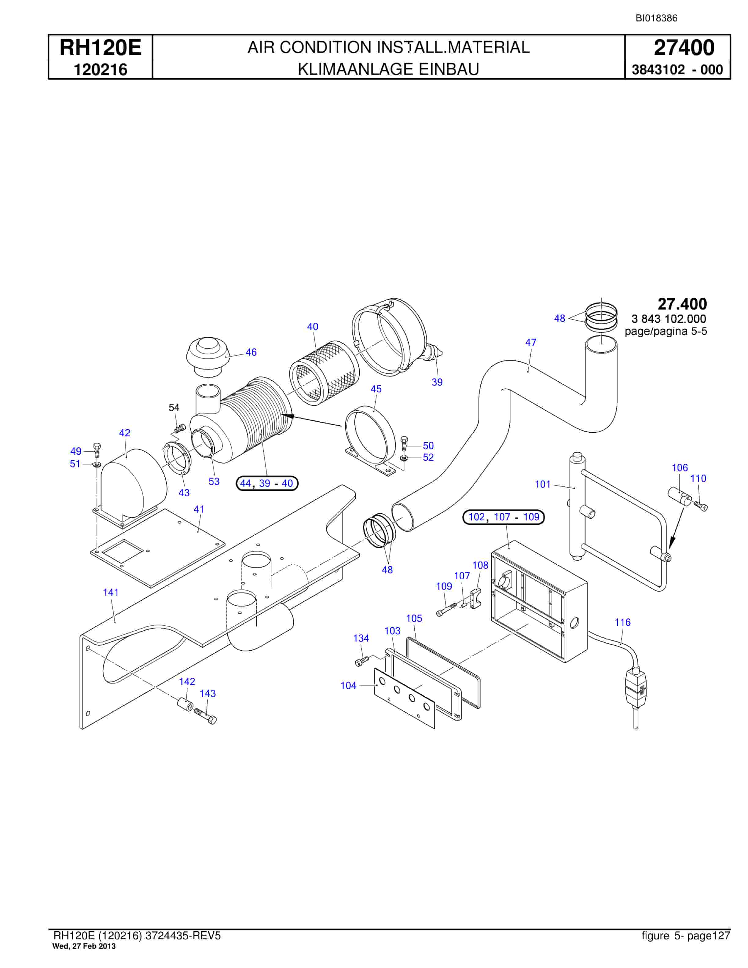 Bucyrus RH120E Hydraulic Excavator Parts Catalog BI018386-4