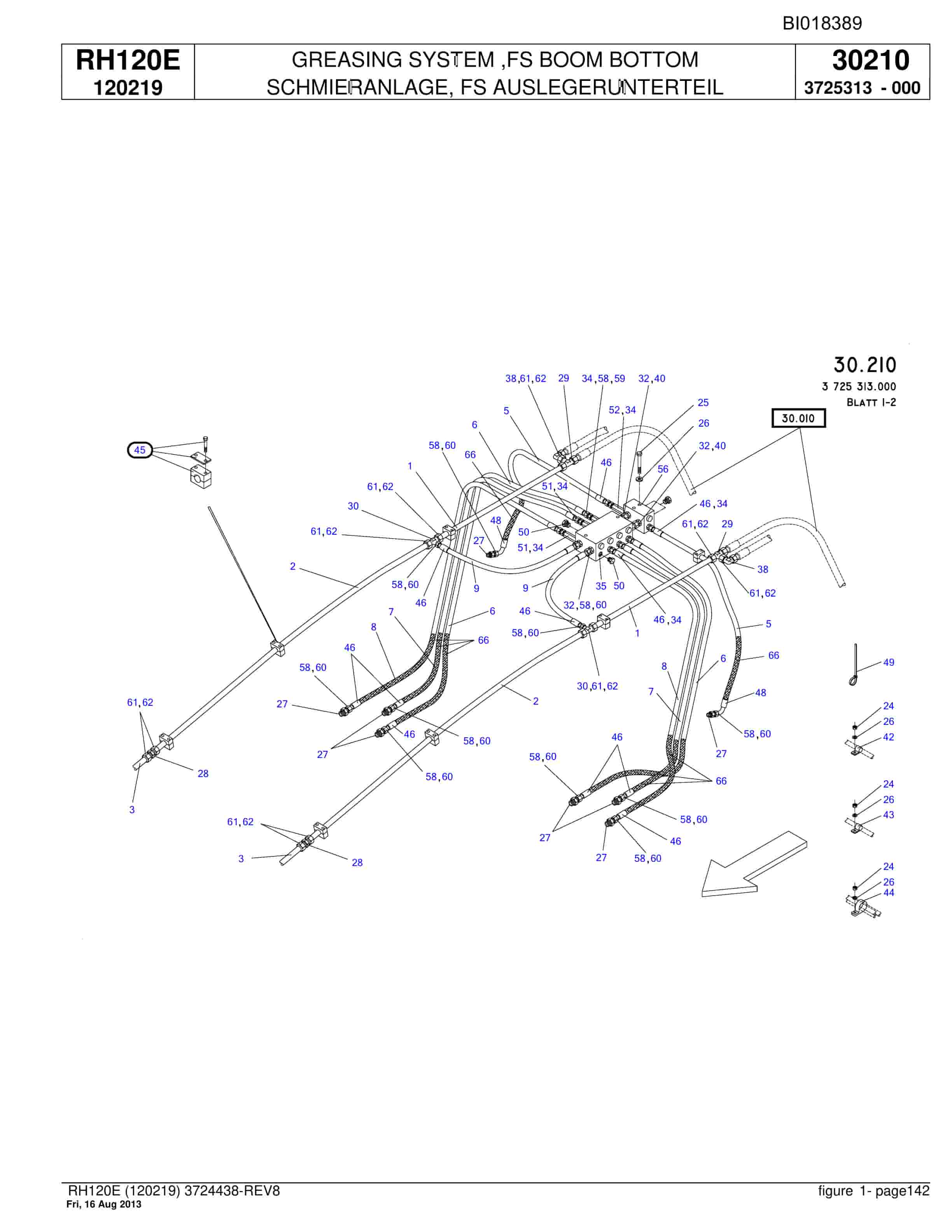 Bucyrus RH120E Hydraulic Excavator Parts Catalog BI018389-4