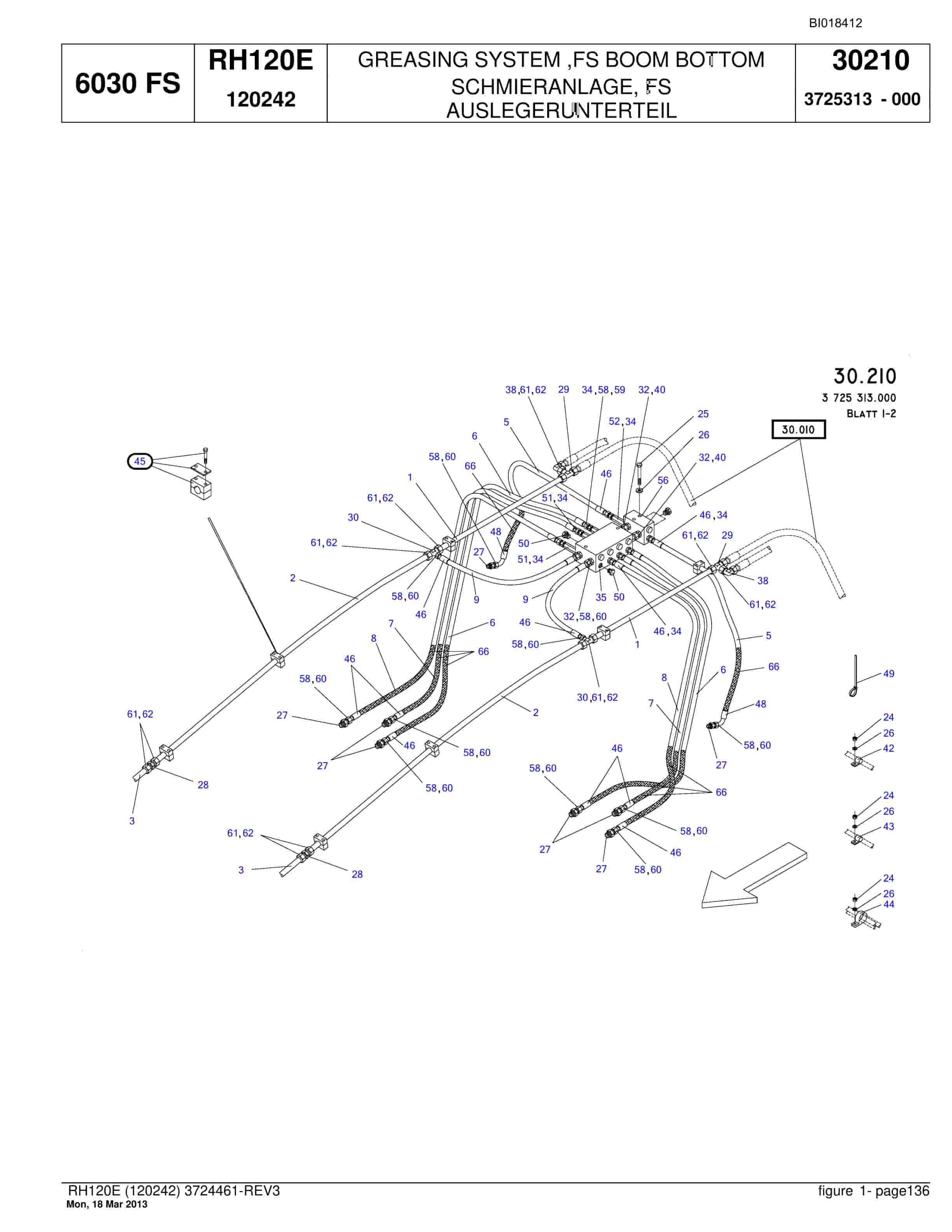 Bucyrus RH120E Hydraulic Excavator Parts Catalog BI018412-4
