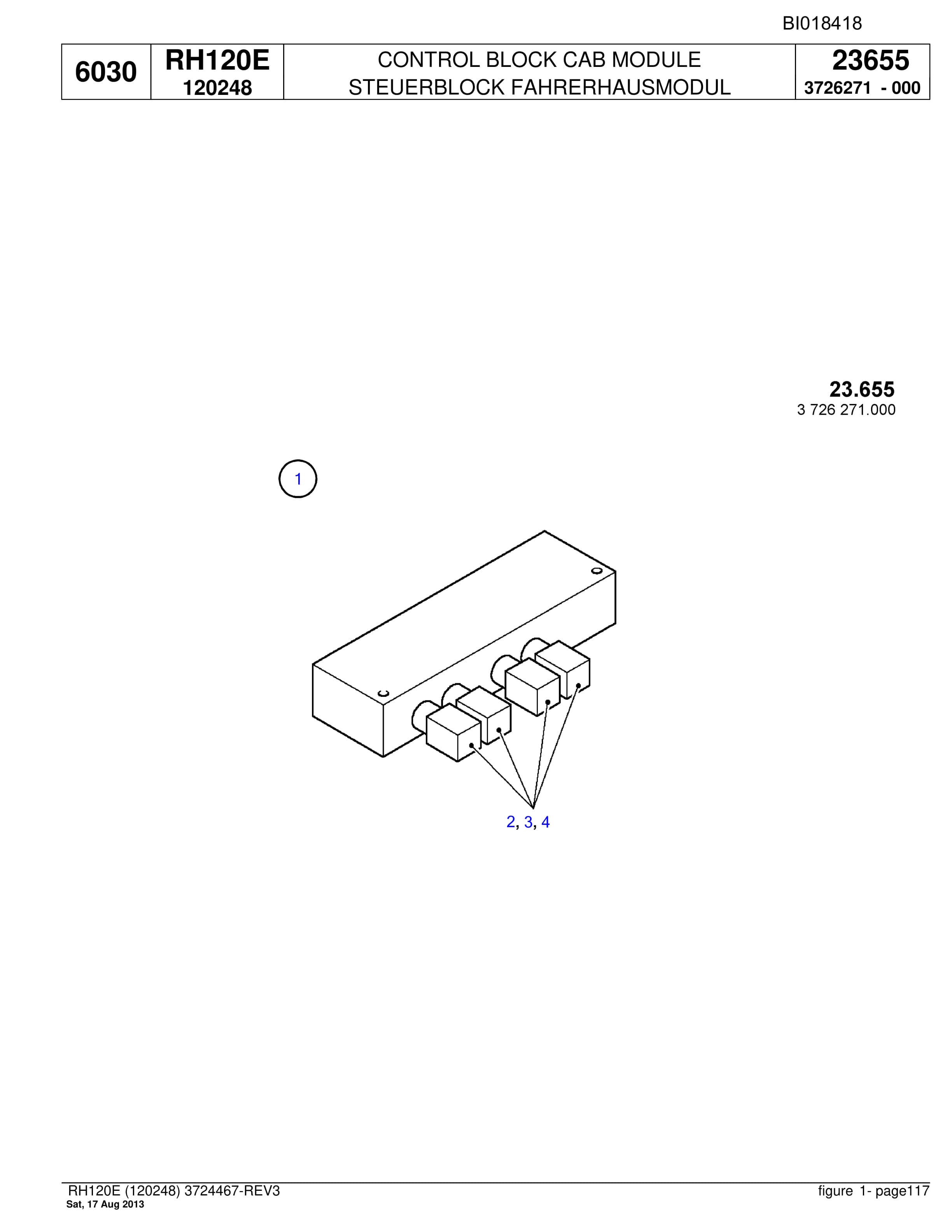 Bucyrus RH120E Hydraulic Excavator Parts Catalog BI018418-3