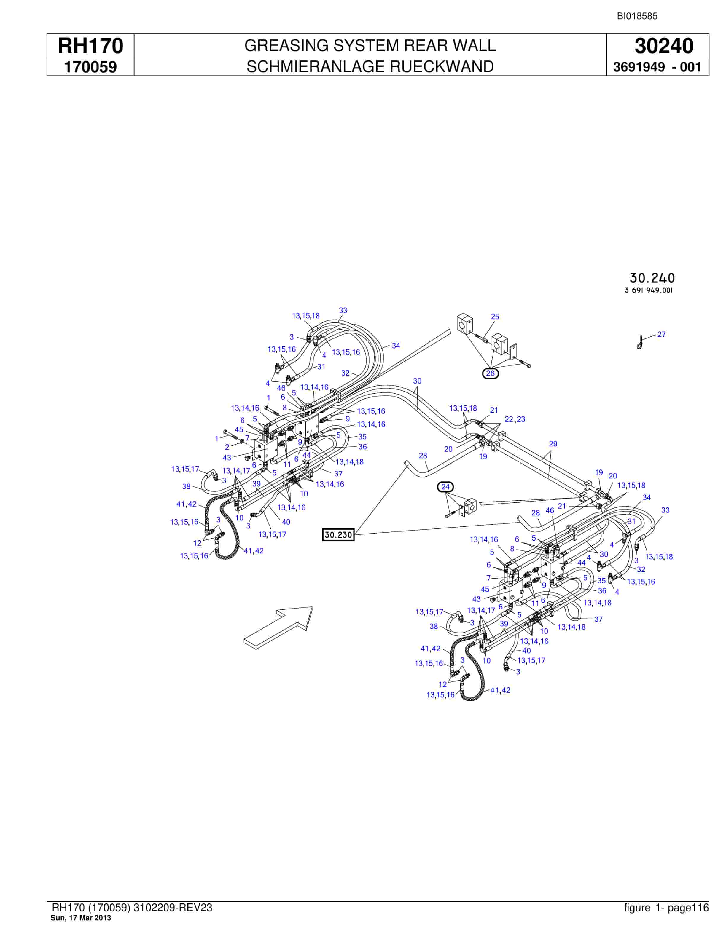 Bucyrus RH170 Hydraulic Excavator Parts Catalog BI018585-4