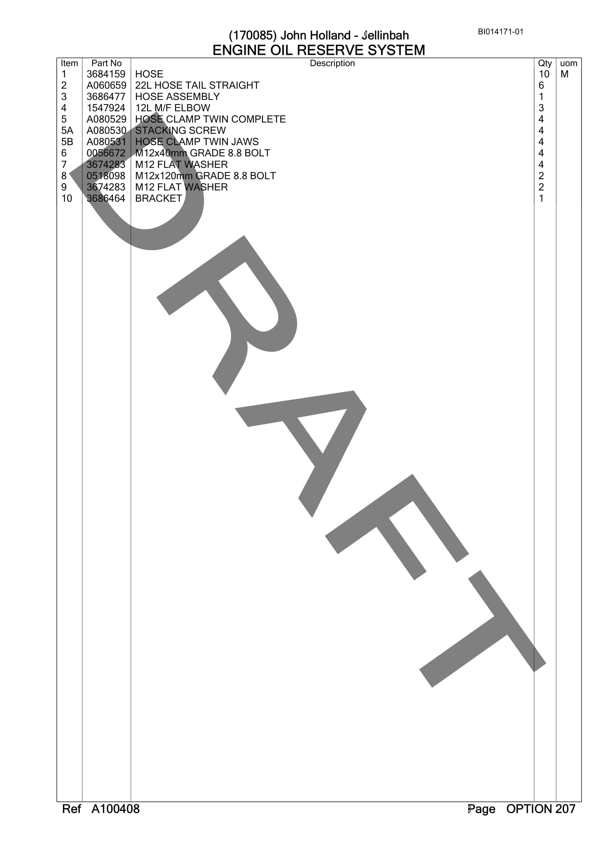 Bucyrus RH170B Hydraulic Excavator Parts Manual BI014171-01-4
