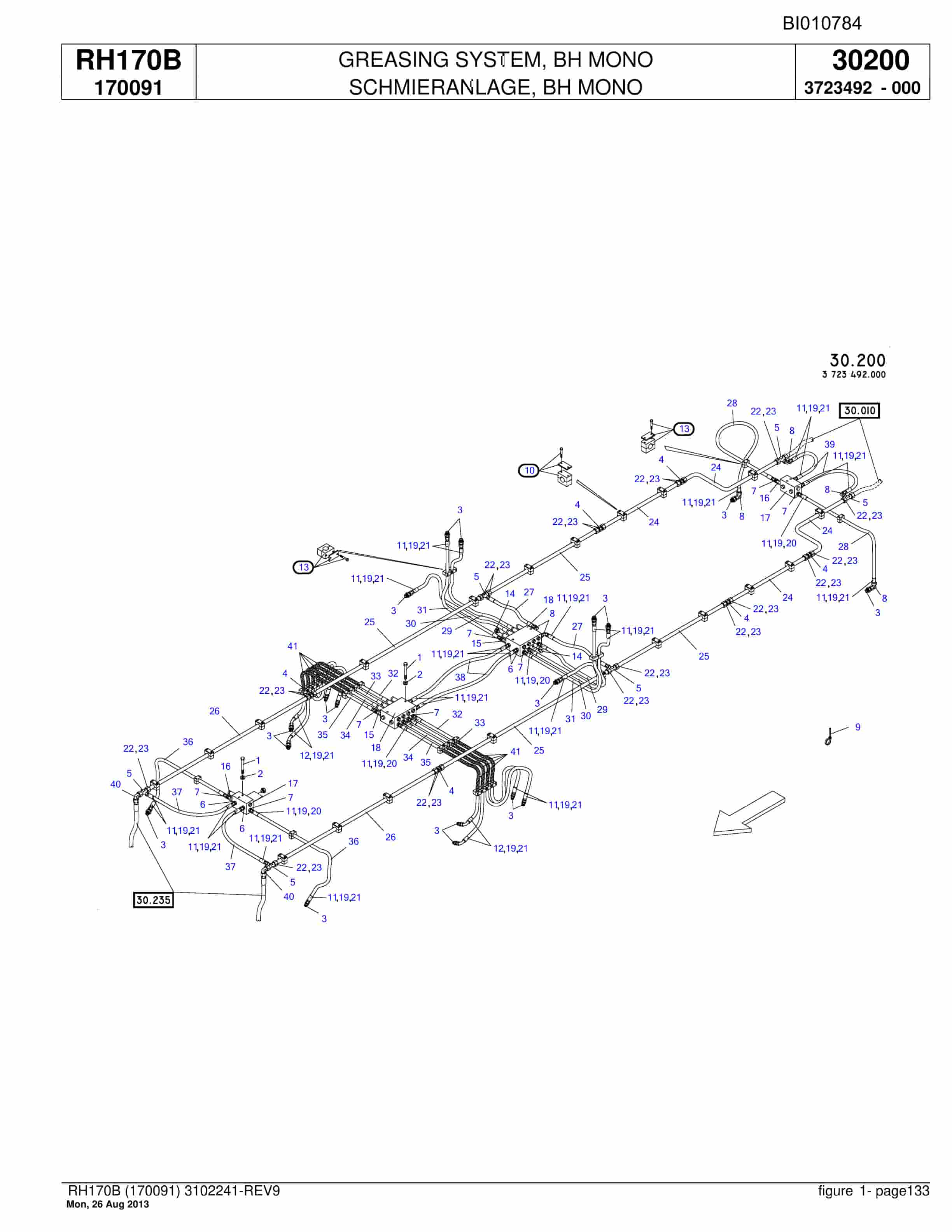 Bucyrus RH170B Parts Catalog BI010784-4